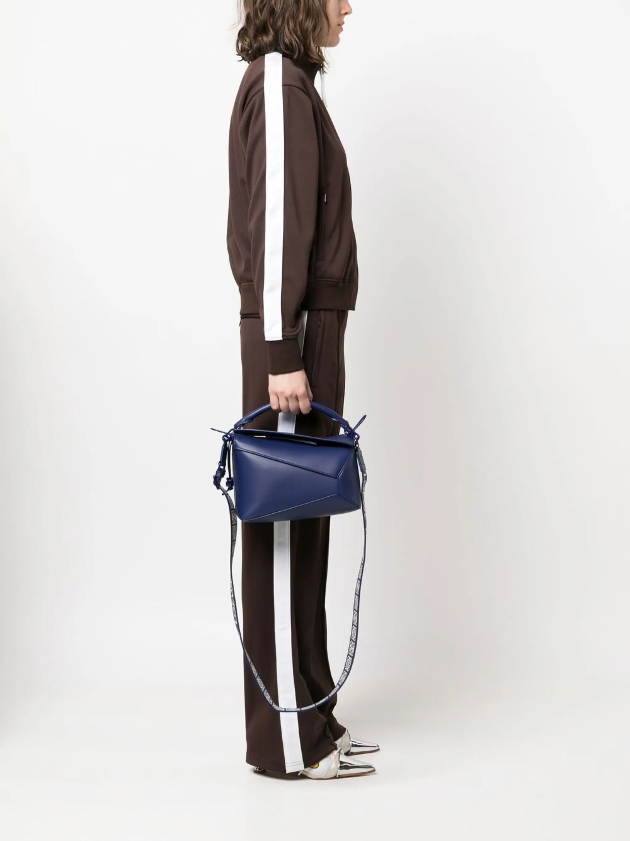 Puzzle monochrome shoulder bag
