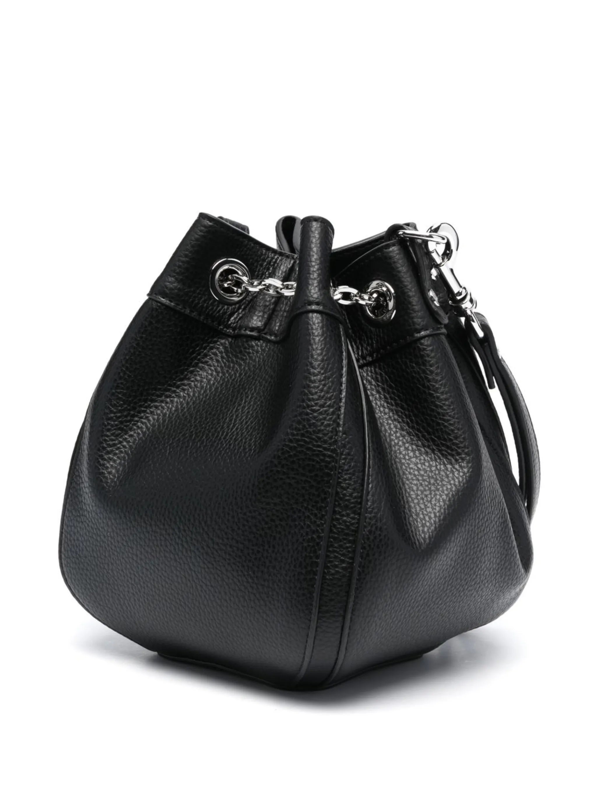 faux-leather chain-link bag