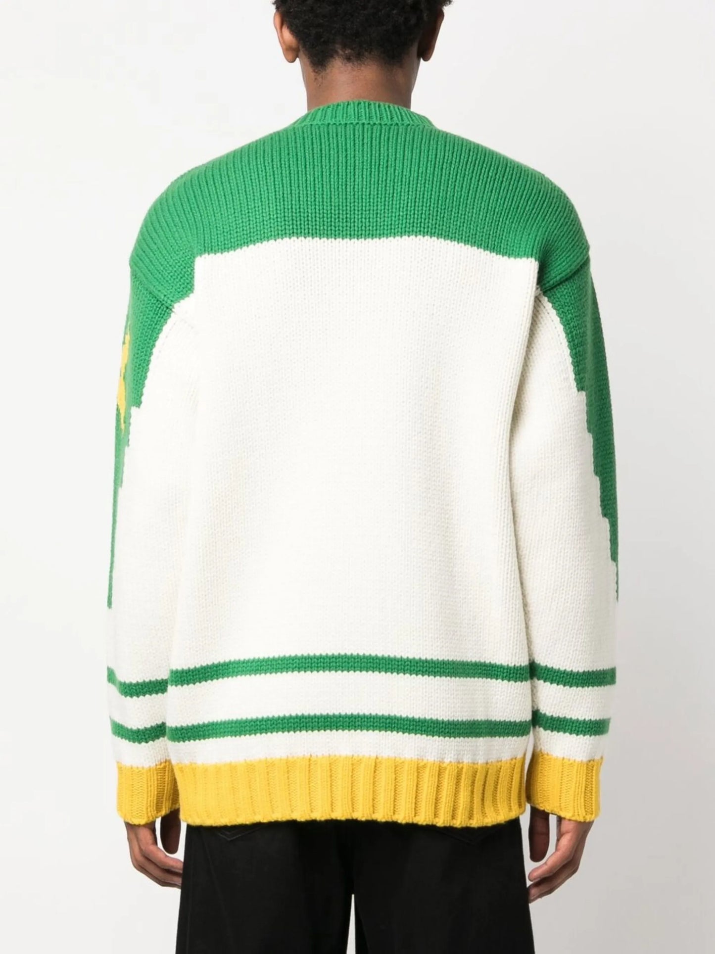 floral-print knit jumper