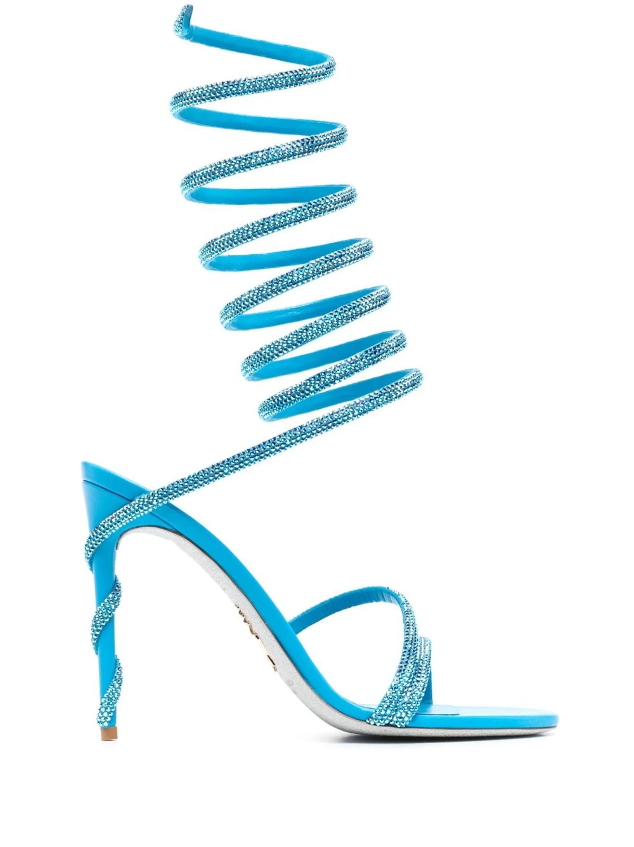 Rene 105mm satin sandals