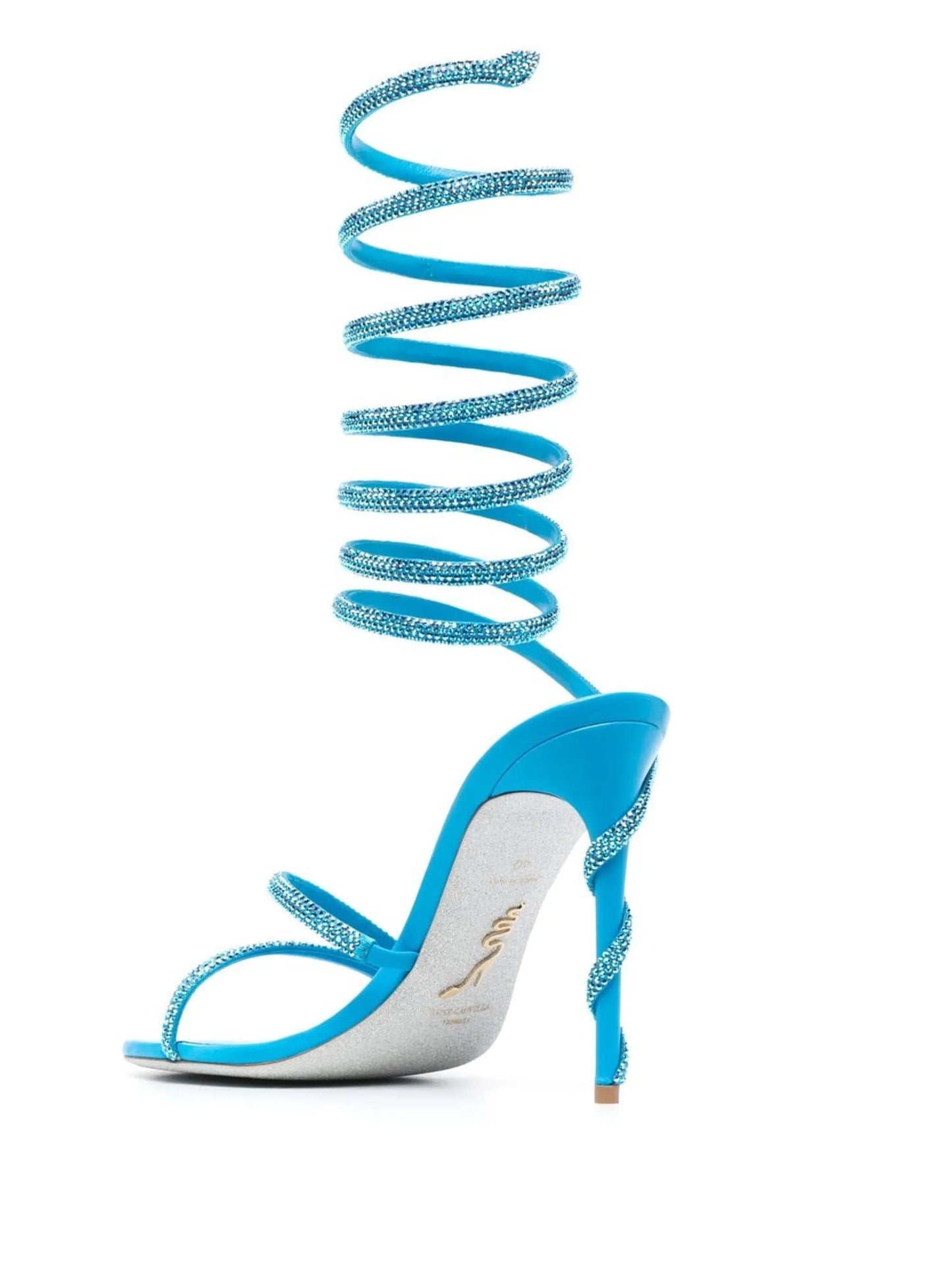 Rene 105mm satin sandals