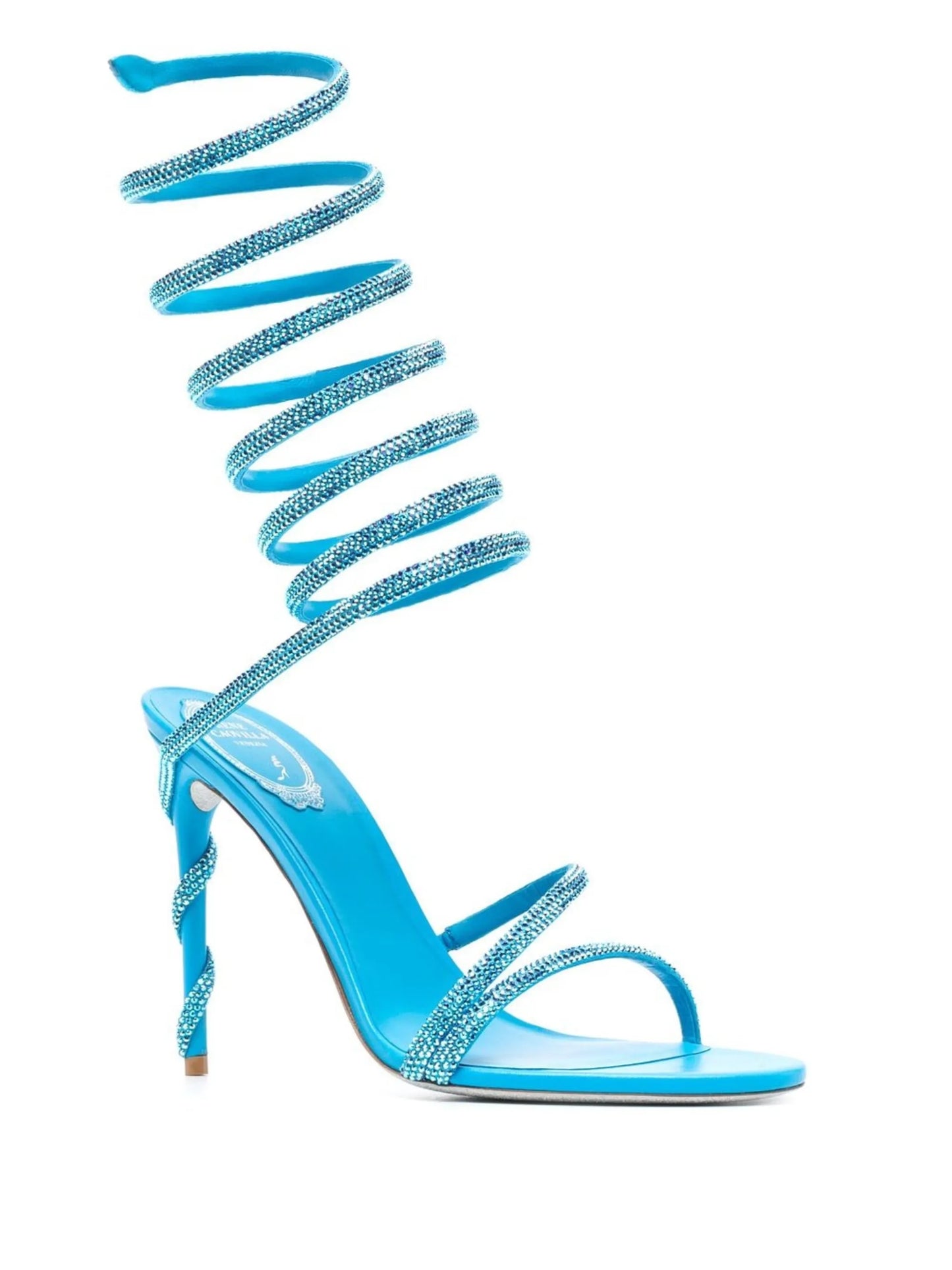 Rene 105mm satin sandals