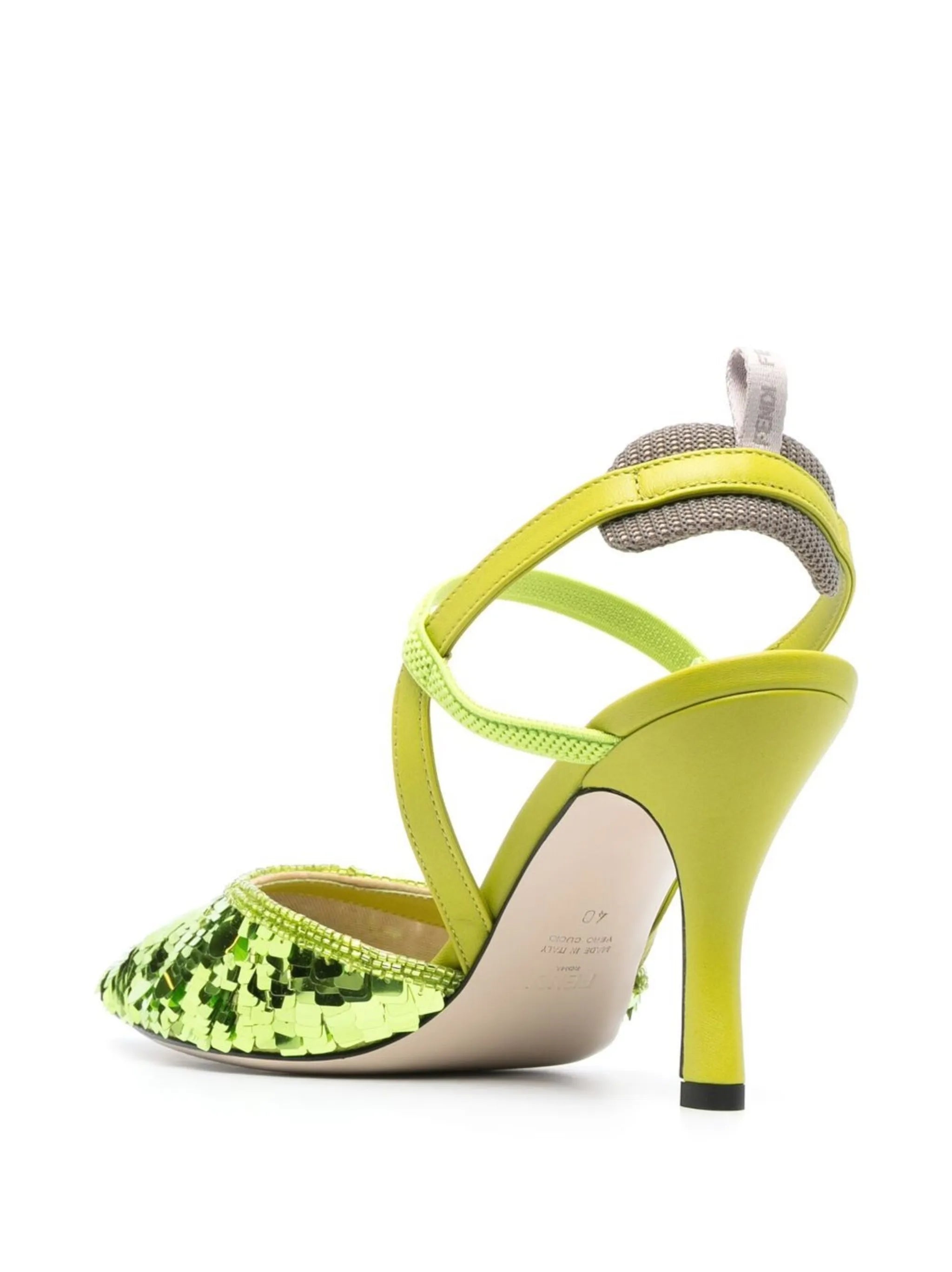 sequinned point-toe pumps