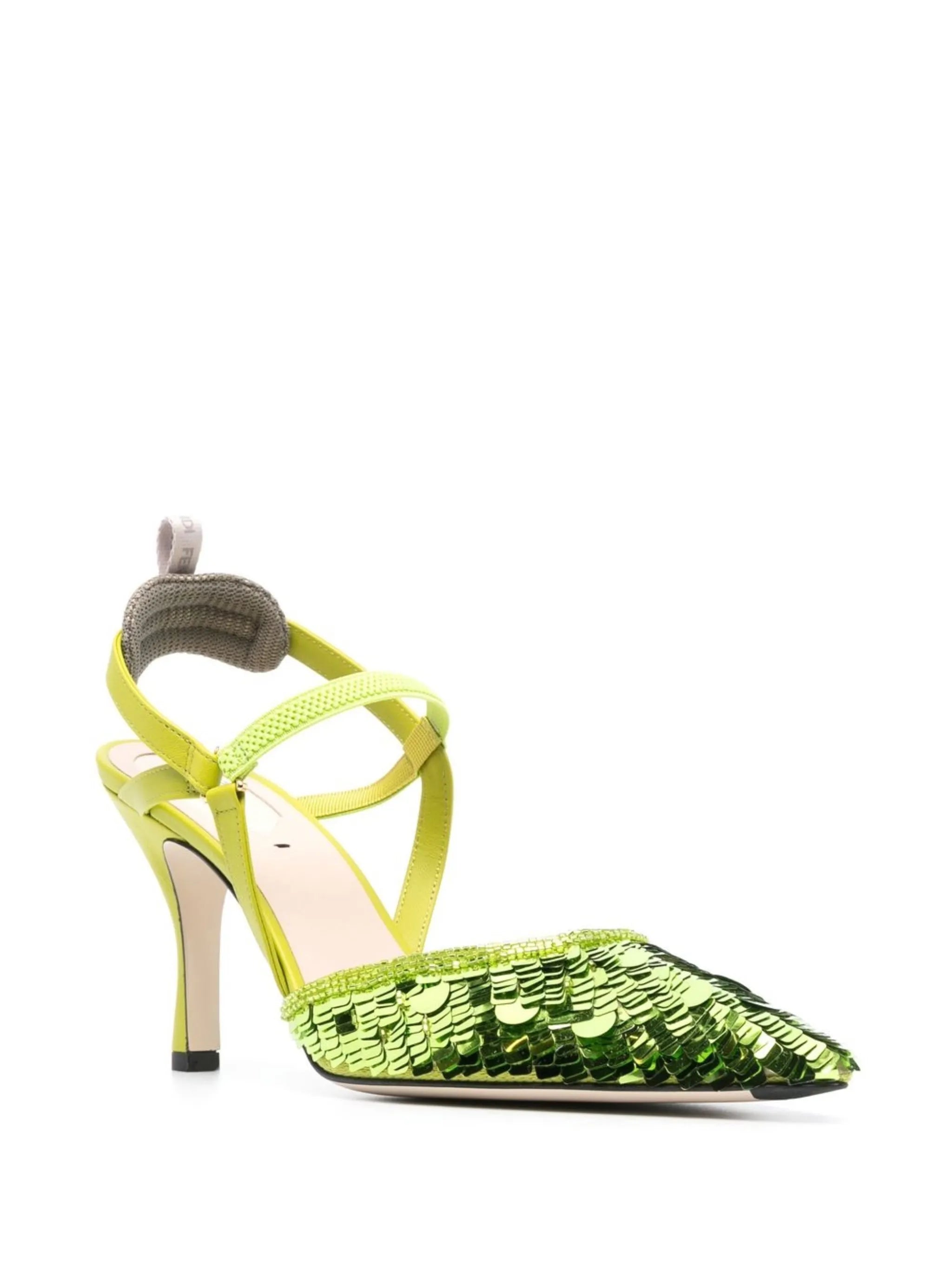sequinned point-toe pumps