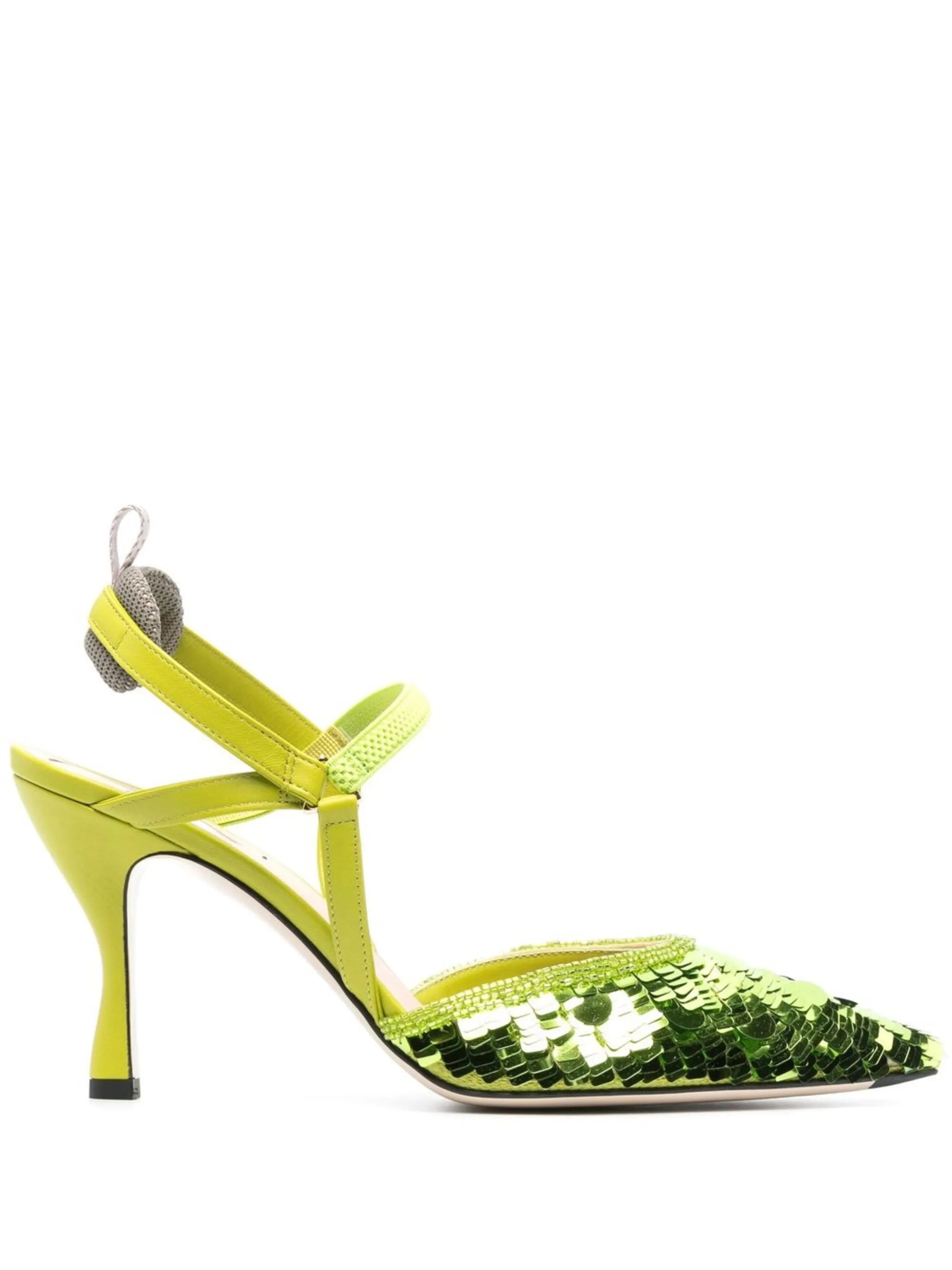 sequinned point-toe pumps