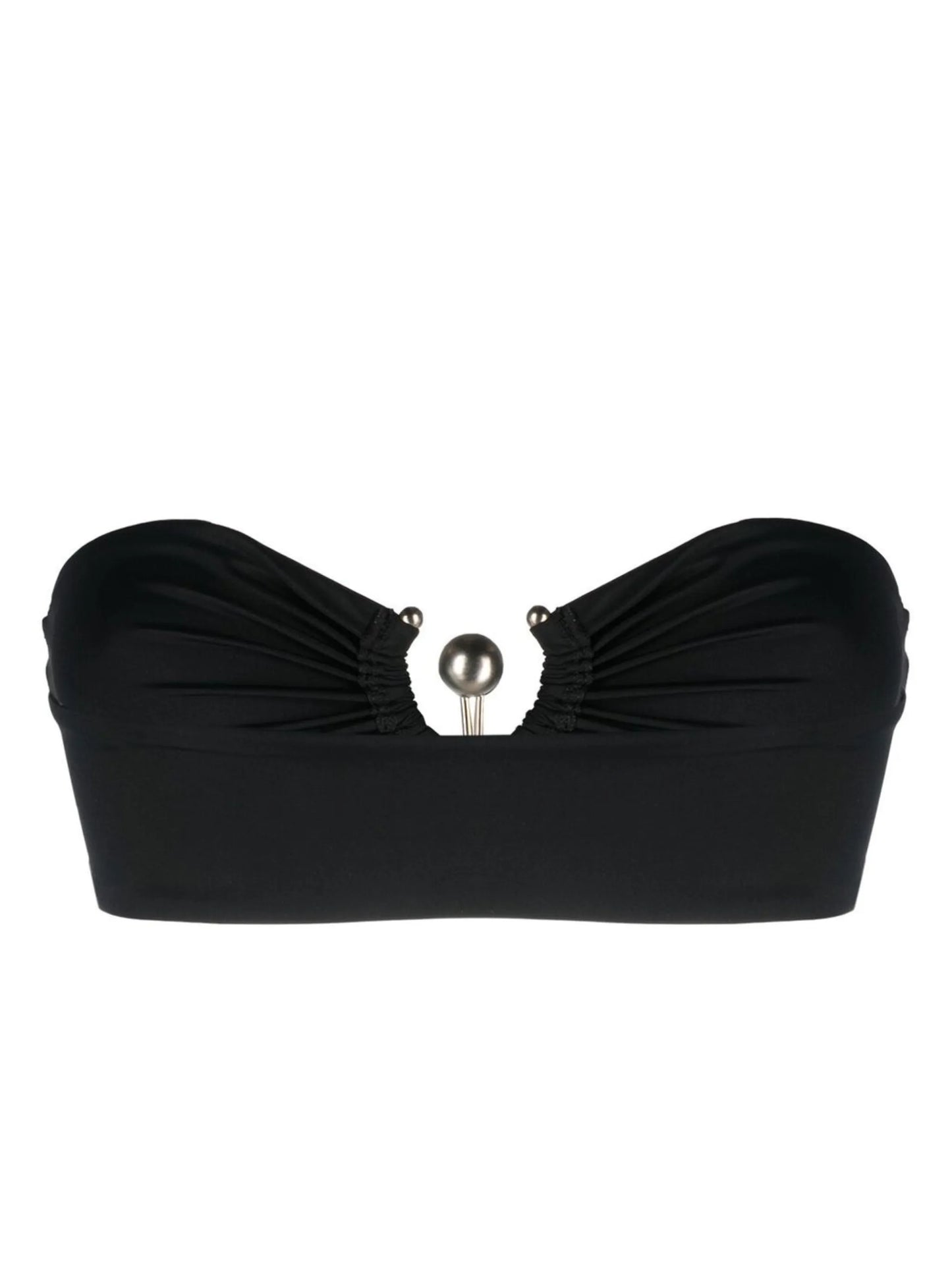 ring-detail bandeau bikini top