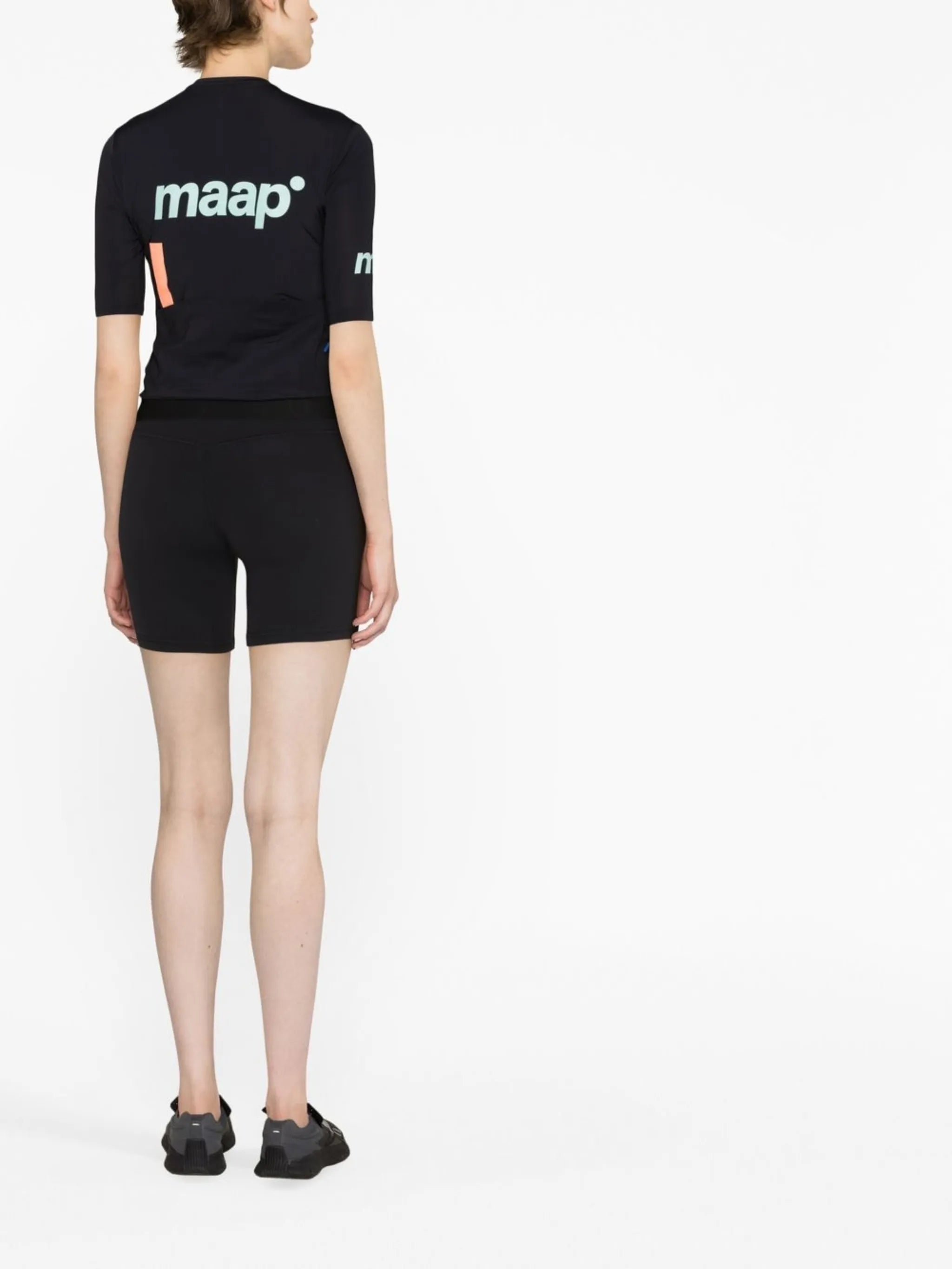 logo print zip-up top