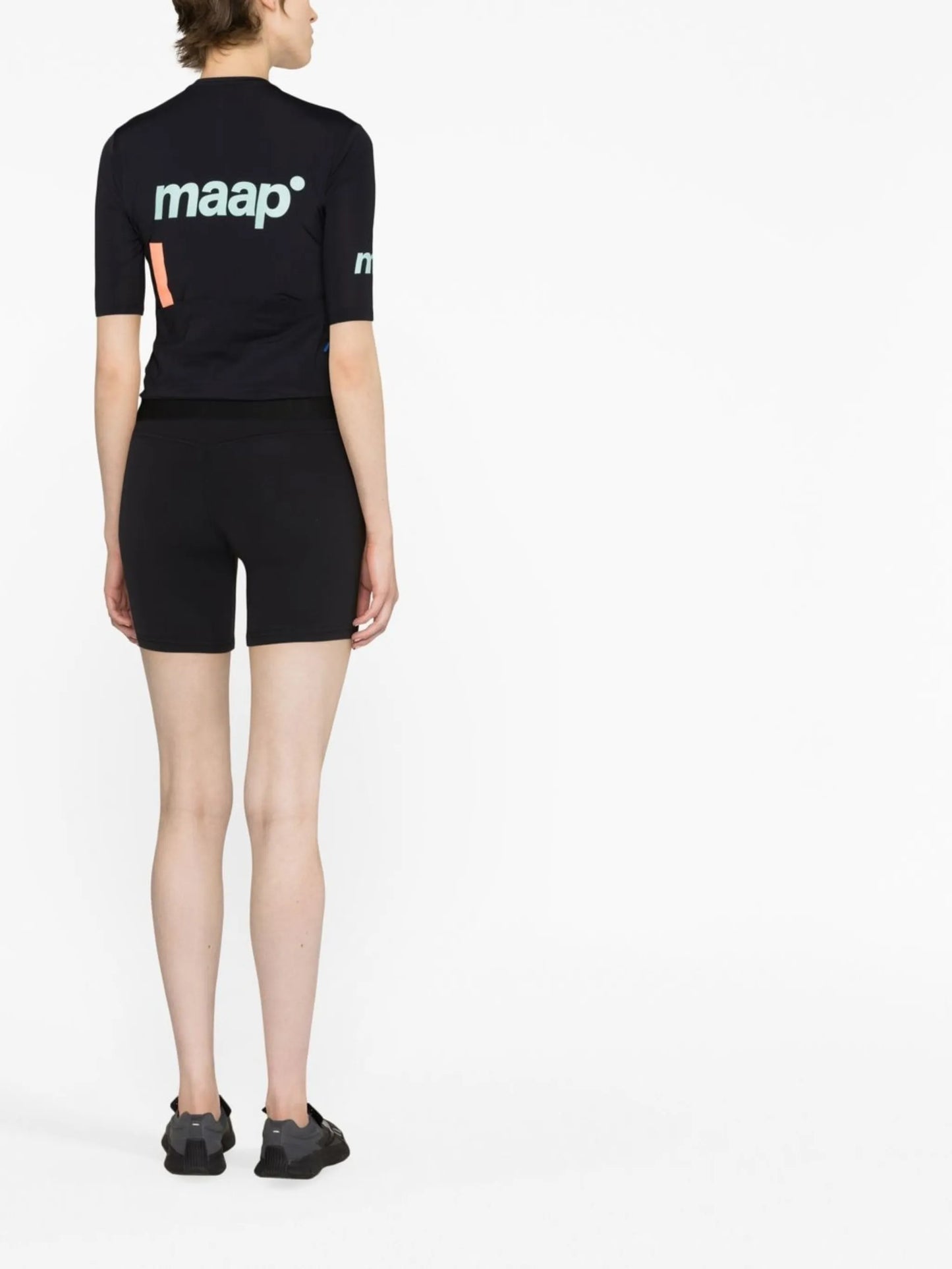 logo print zip-up top