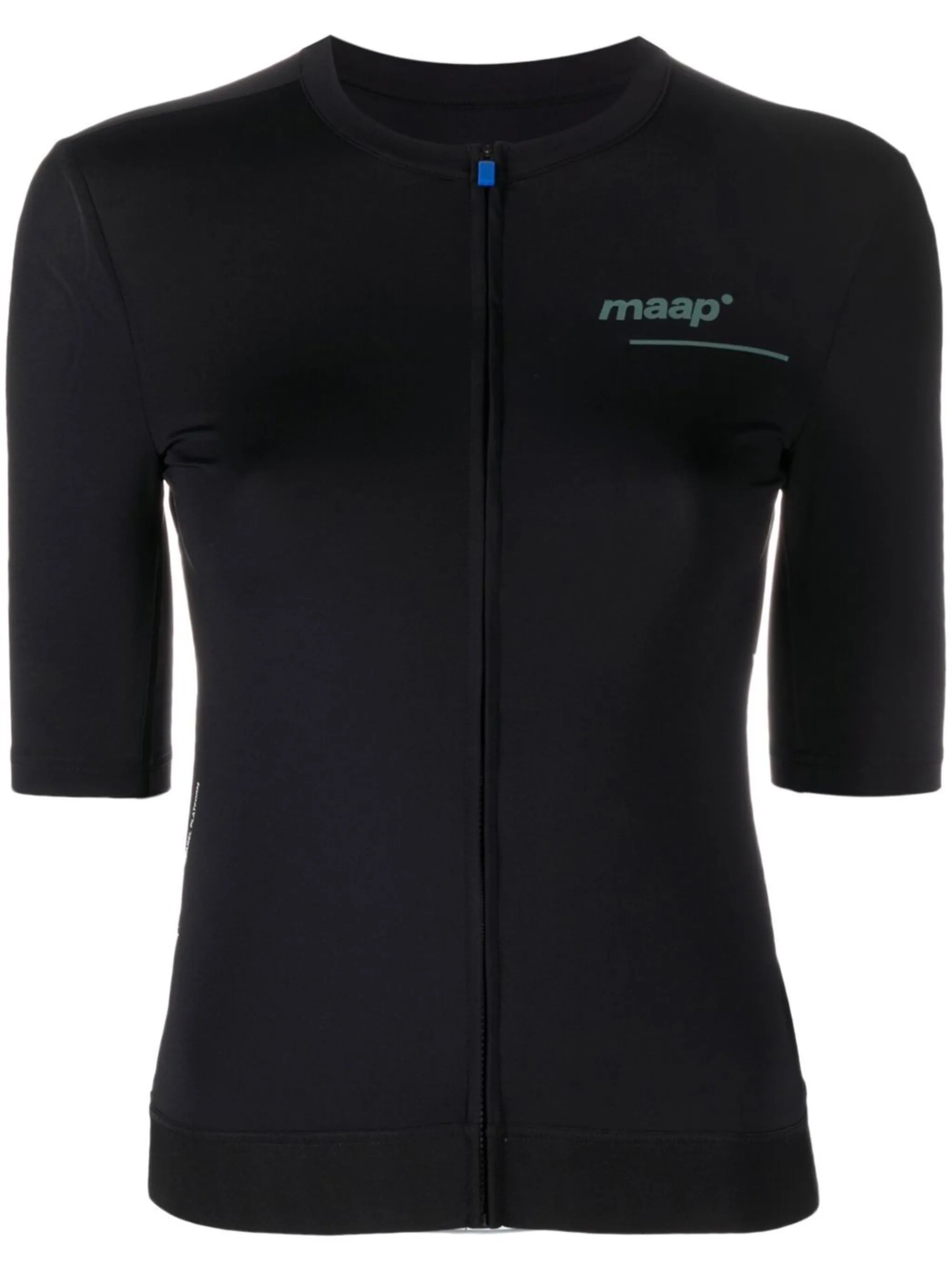 logo print zip-up top
