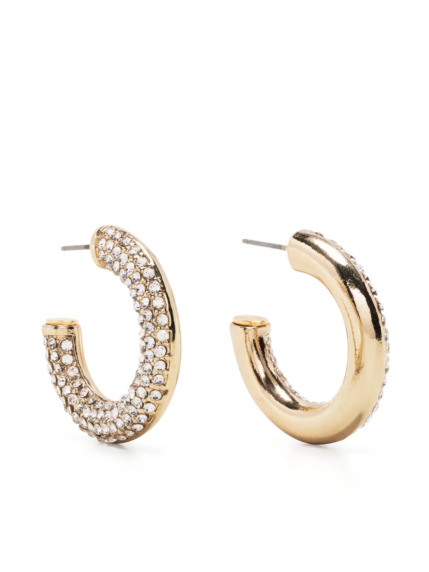 crystal-embellished hoop earrings