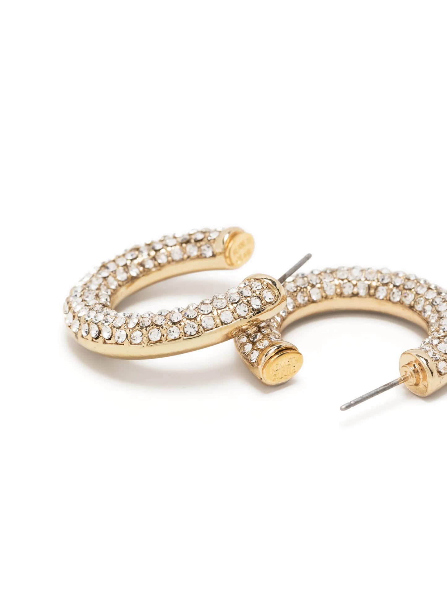 crystal-embellished hoop earrings
