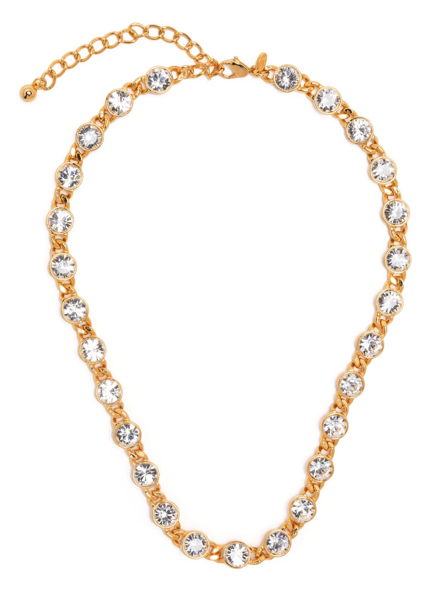 crystal-embellished chain necklace