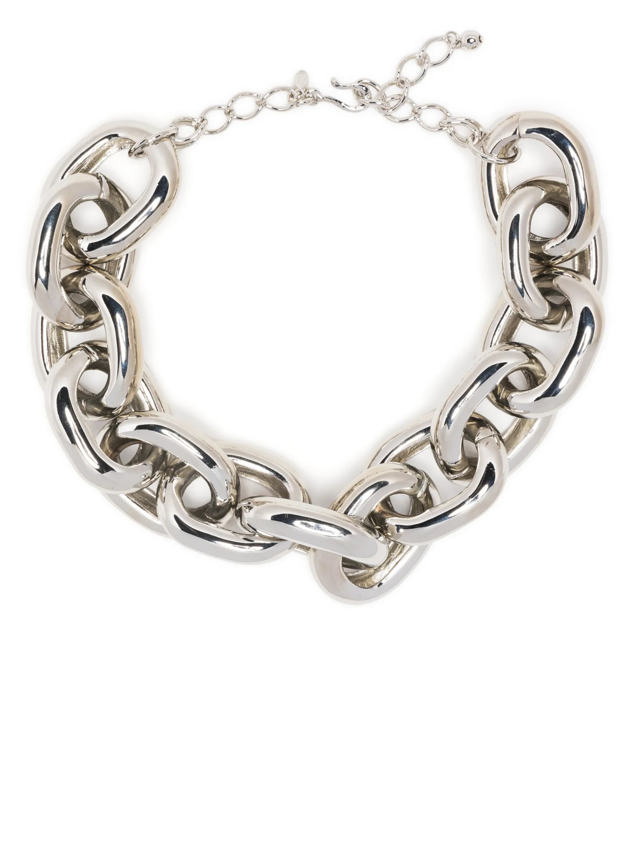 oversize chain-link detailing necklace