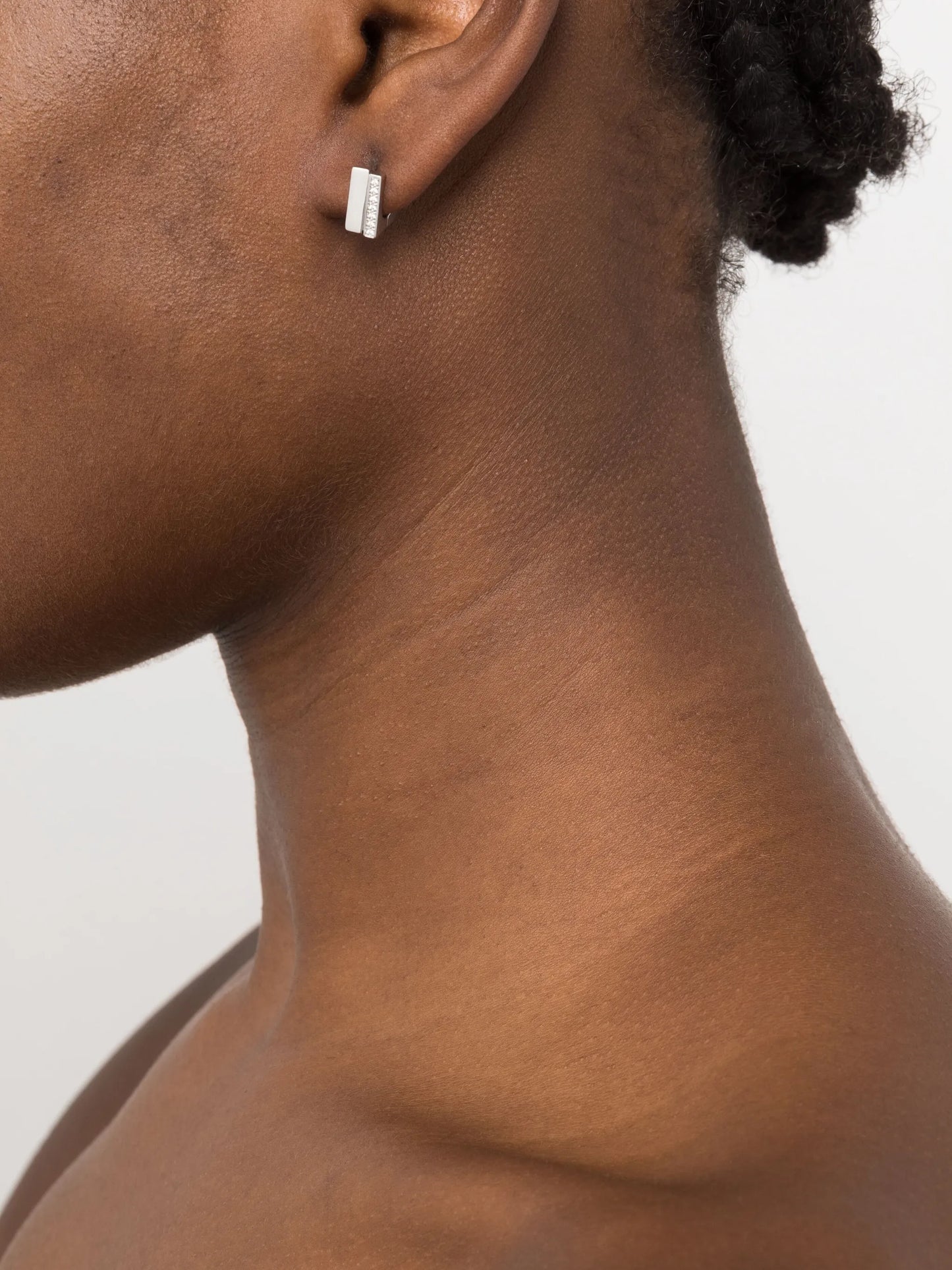 geometric sterling silver hoop earrings