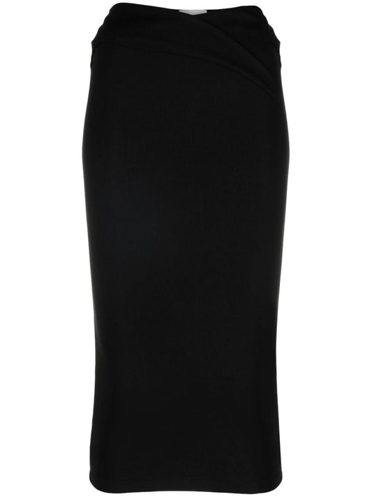 Bowie crossover midi knitted skirt