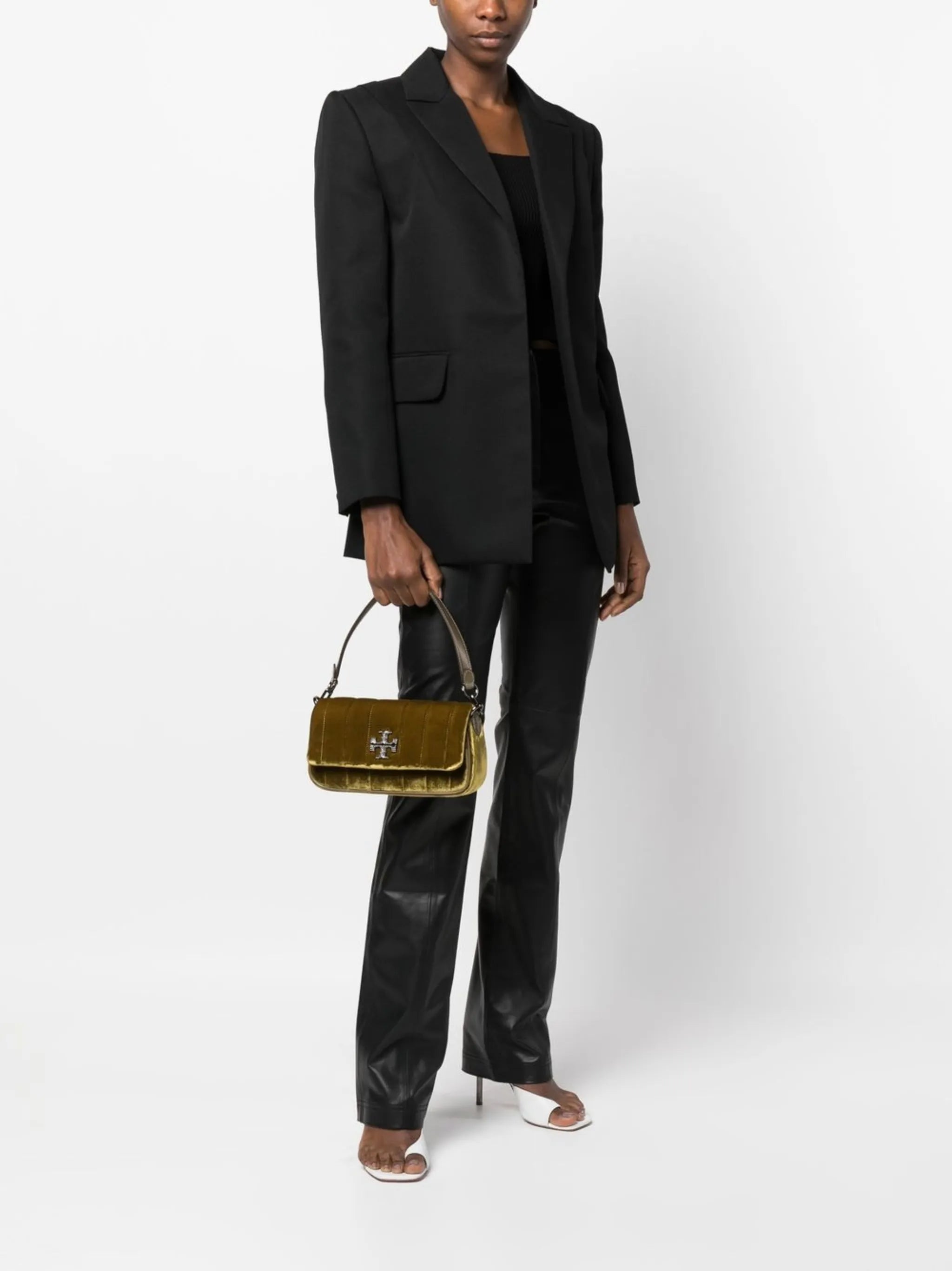 small Kira velvet shoulder bag