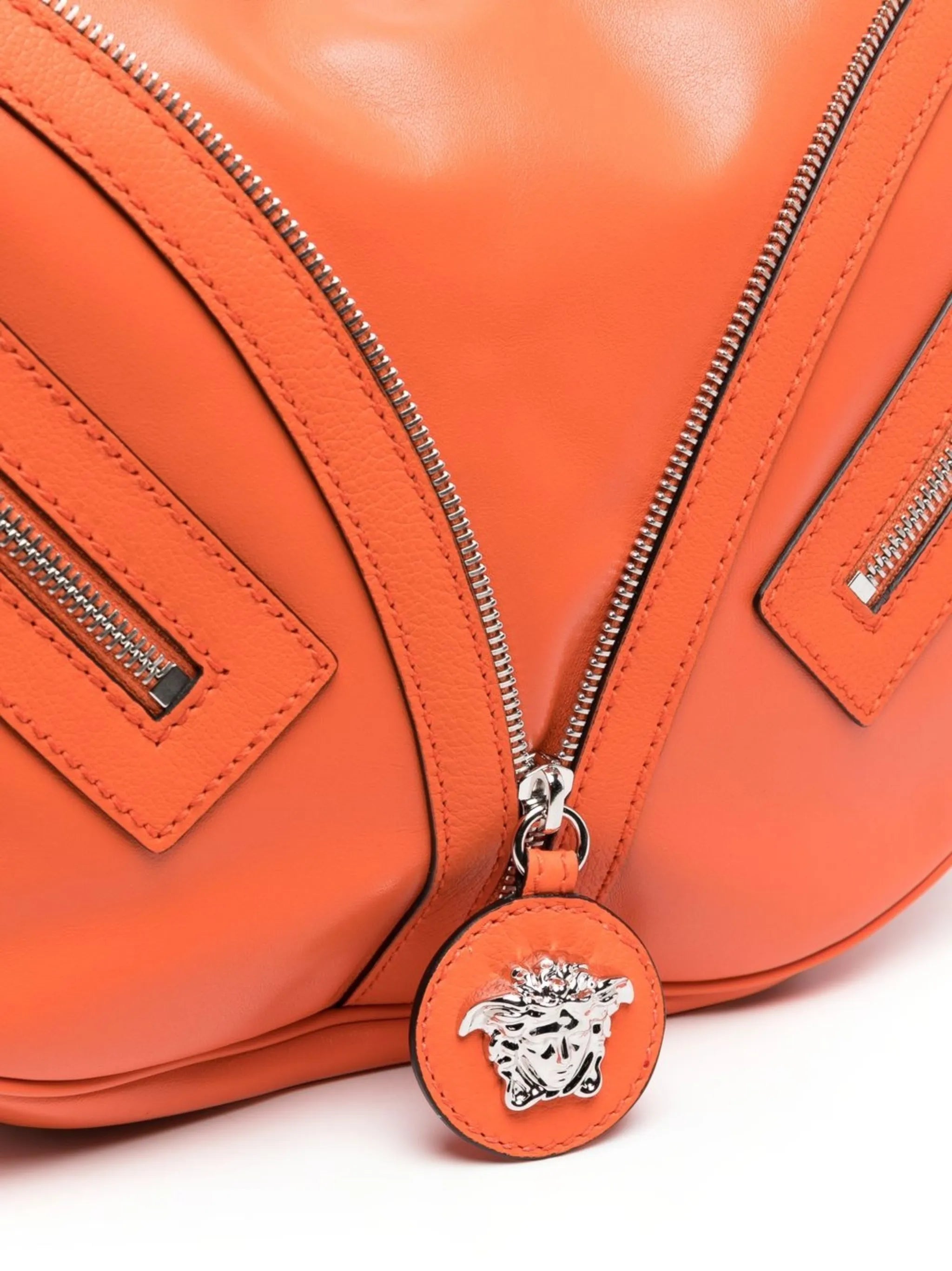Medusa logo zip shoulder bag
