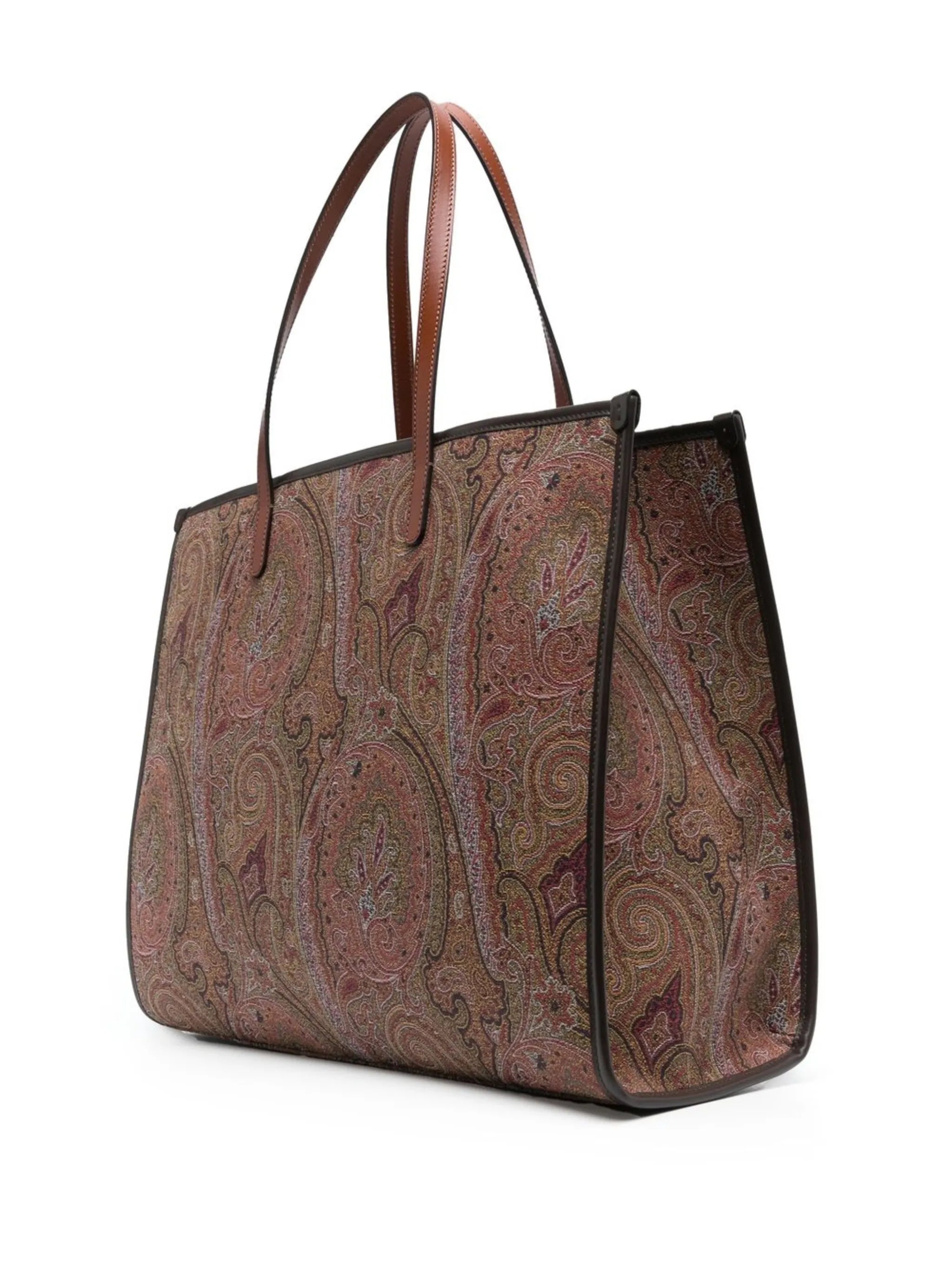 paisley-print tote bag