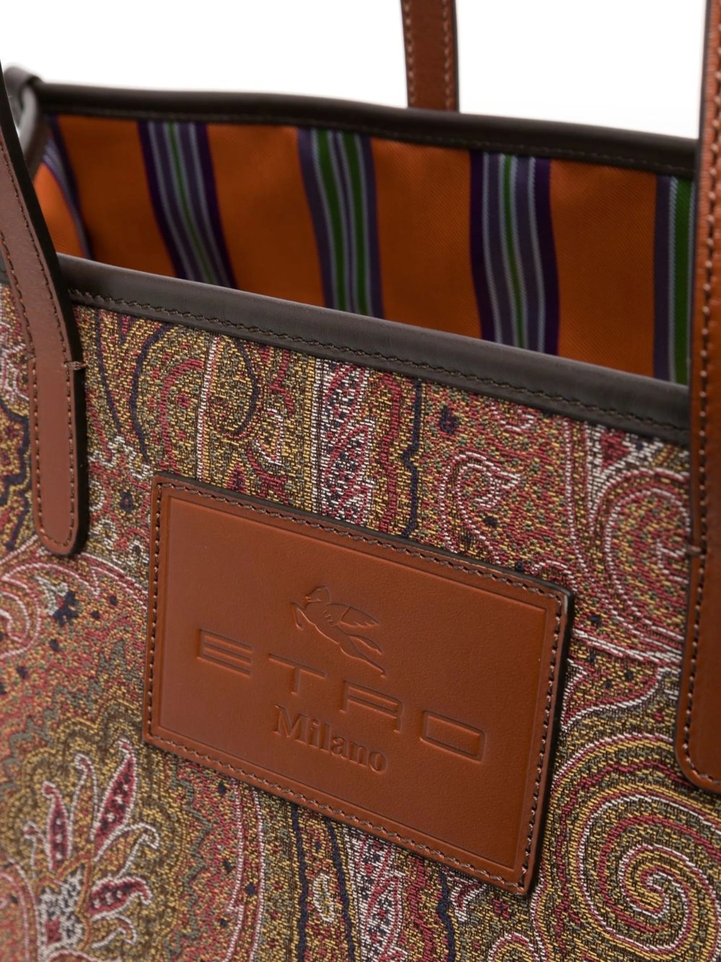 paisley-print tote bag