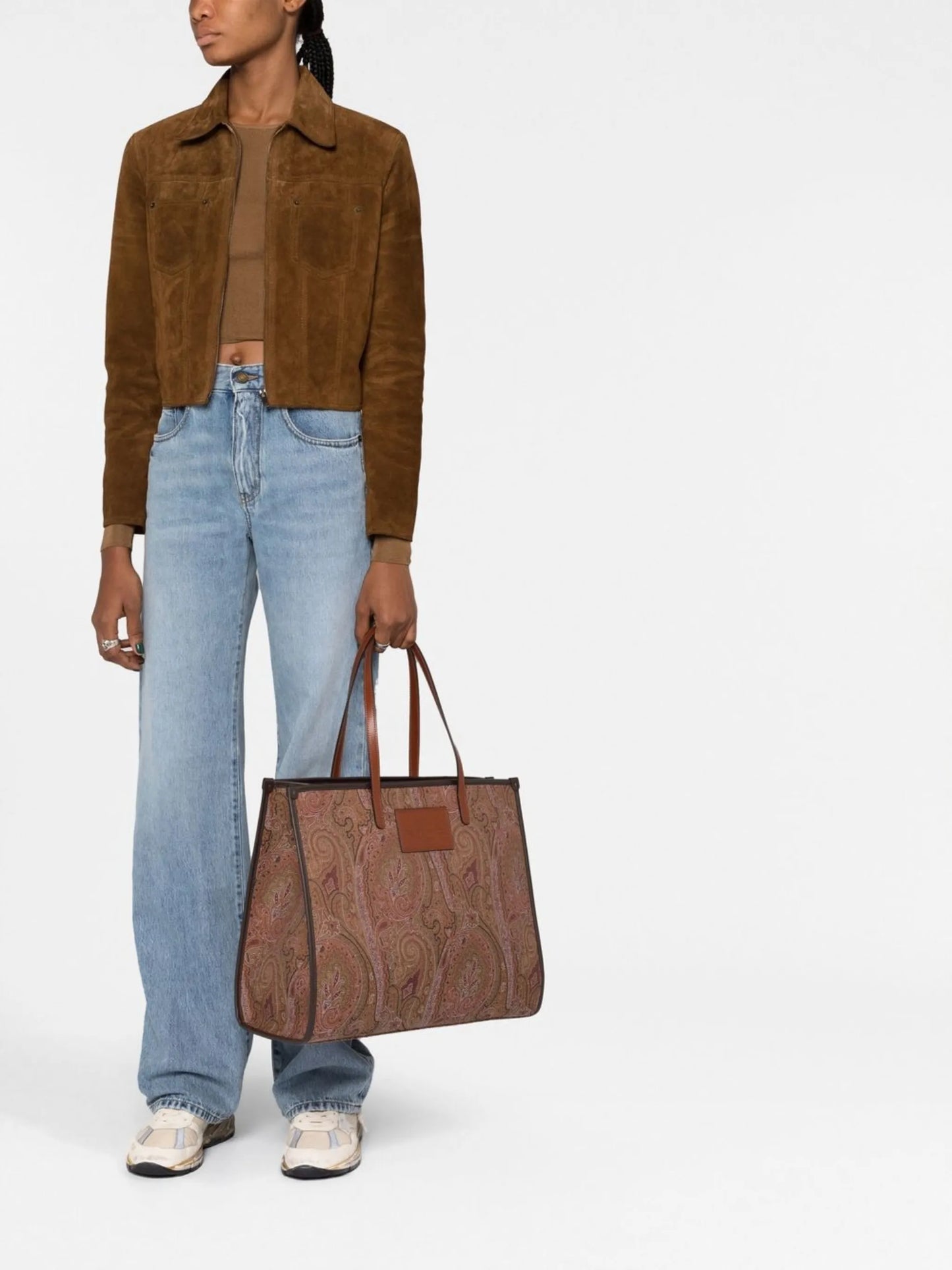 paisley-print tote bag