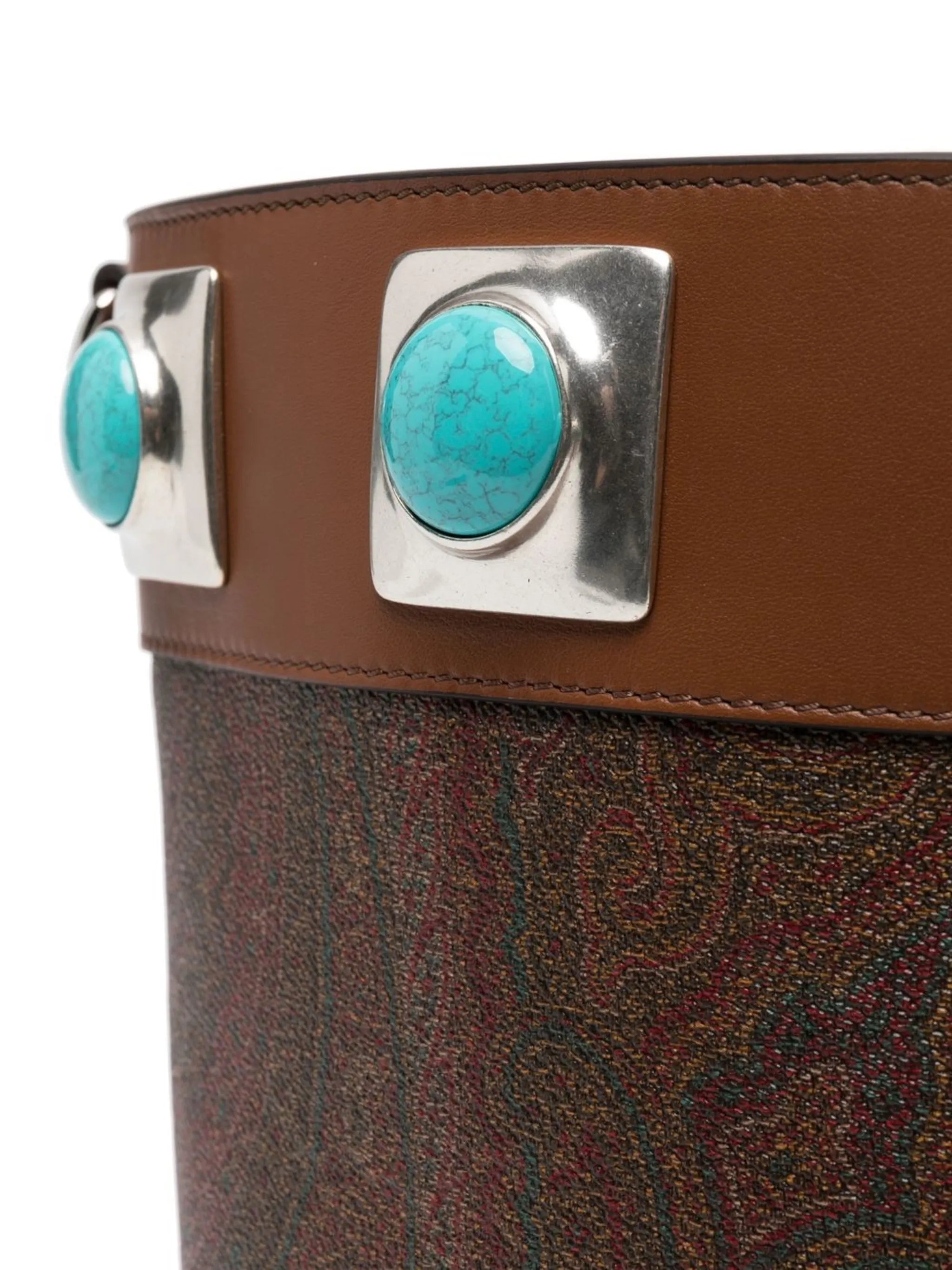 Crown Me paisley bucket bag