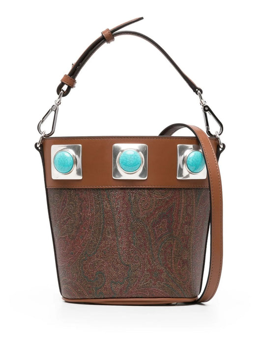 Crown Me paisley bucket bag