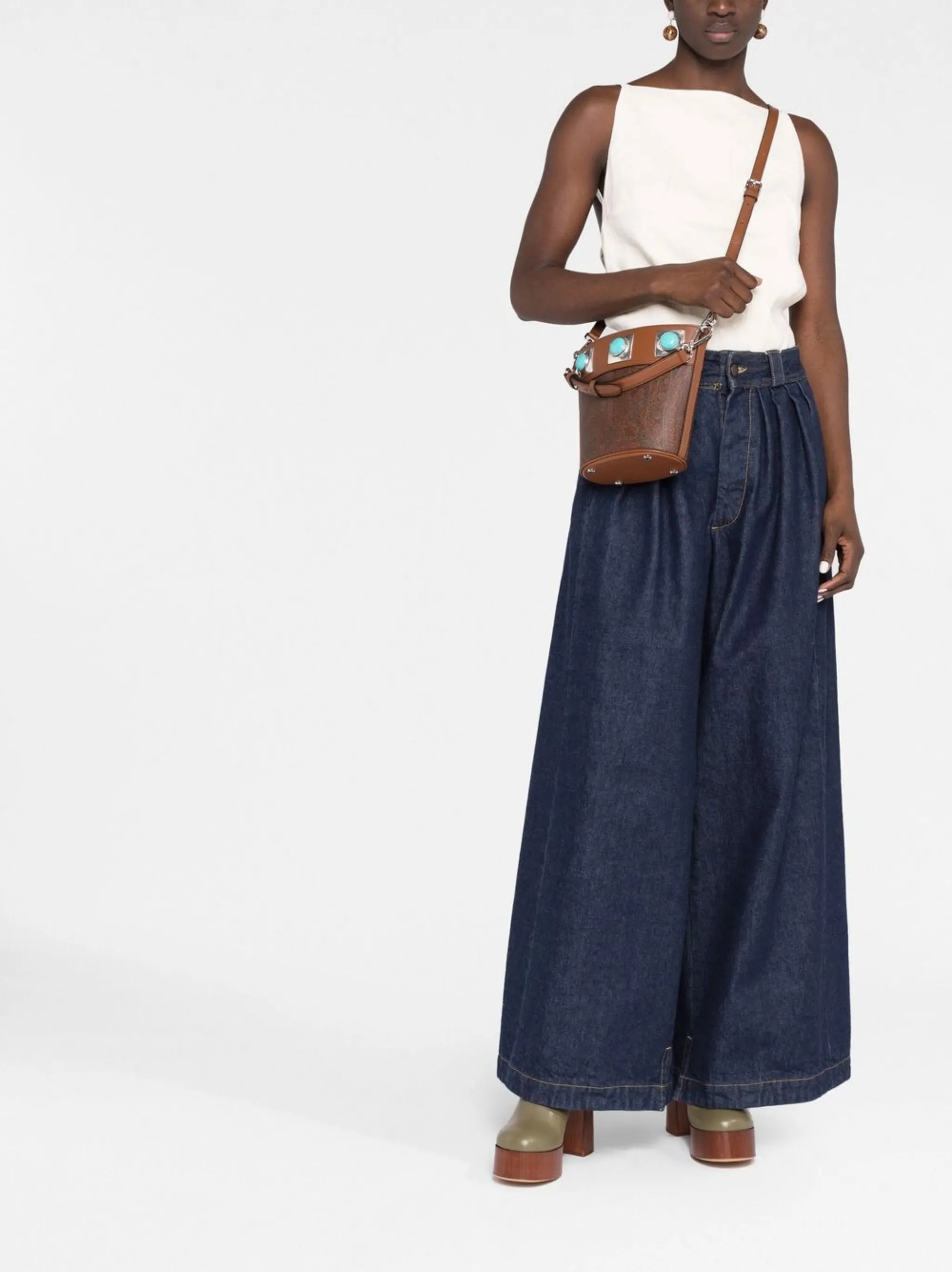 Crown Me paisley bucket bag