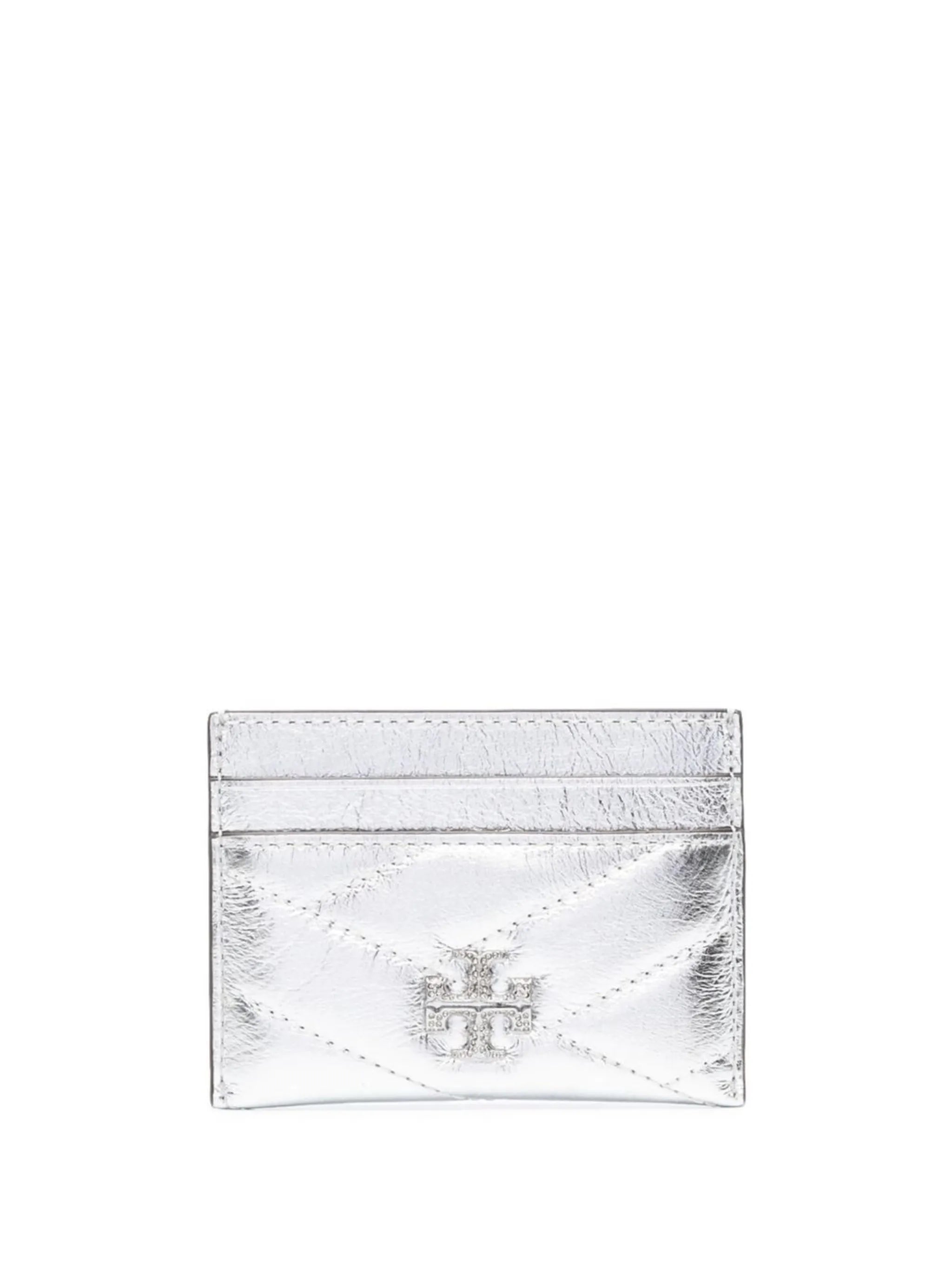leather logo-plaque card case