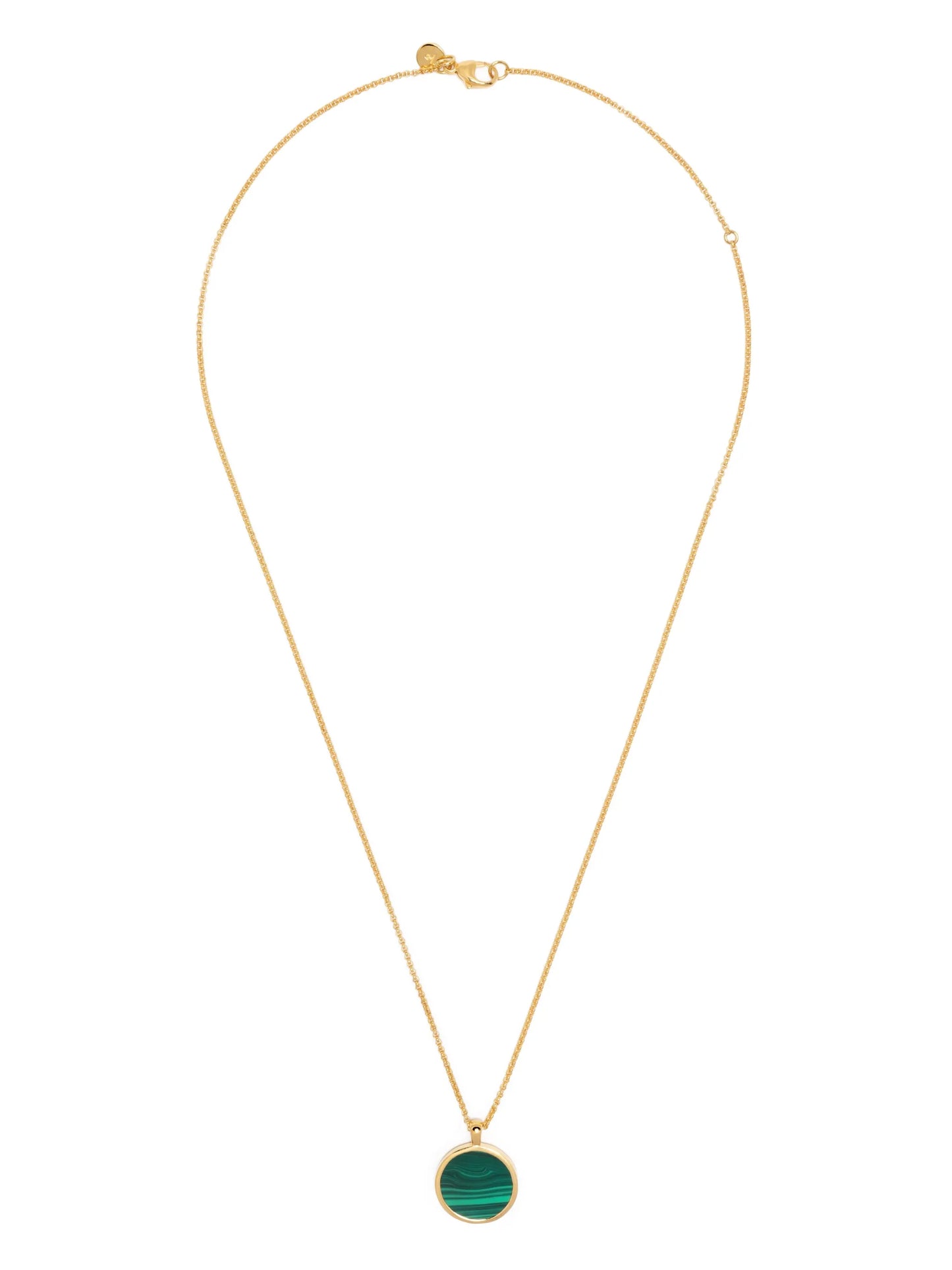 yellow gold malachite necklace