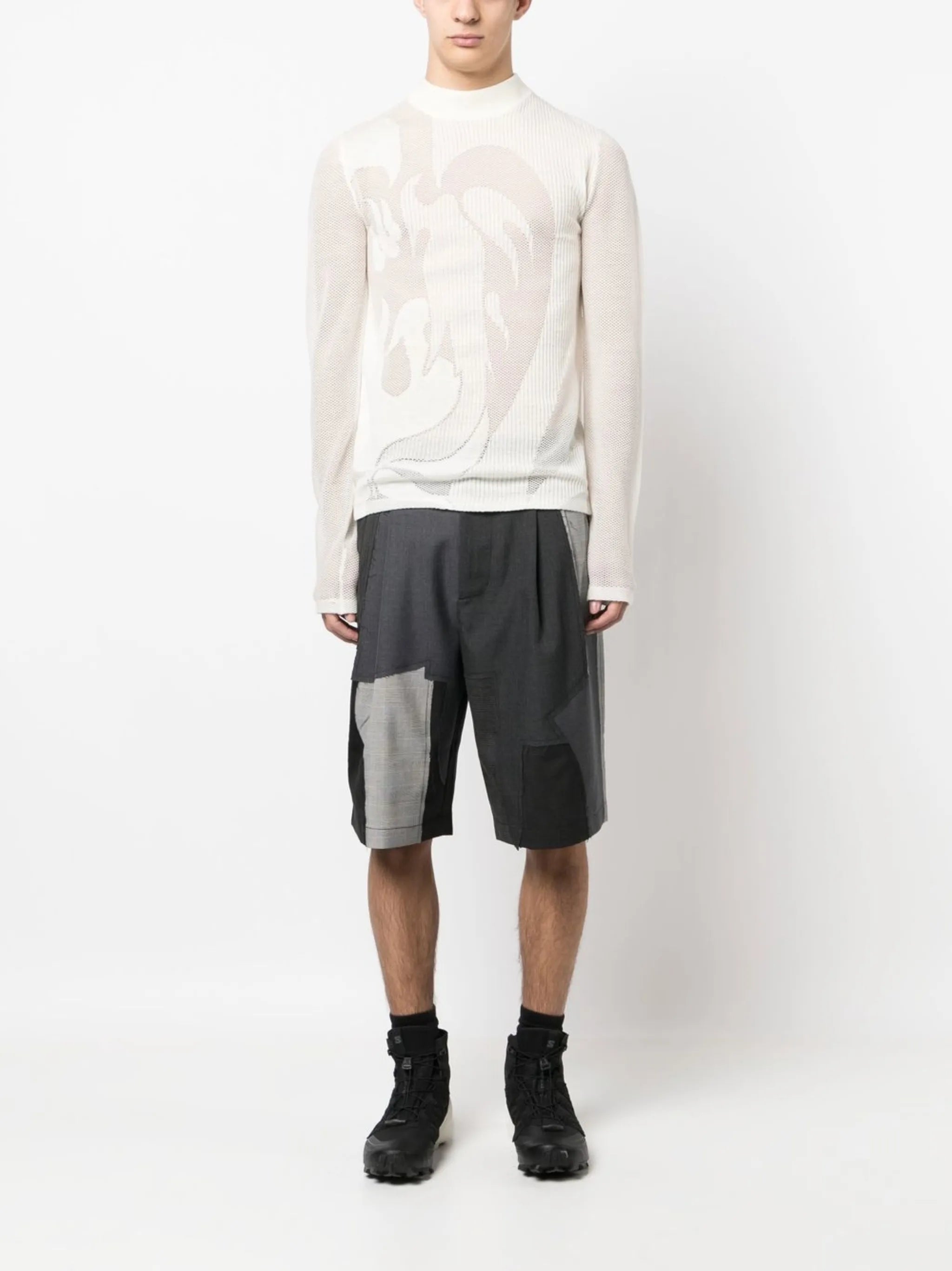 Phoenix mesh-panelled jumper