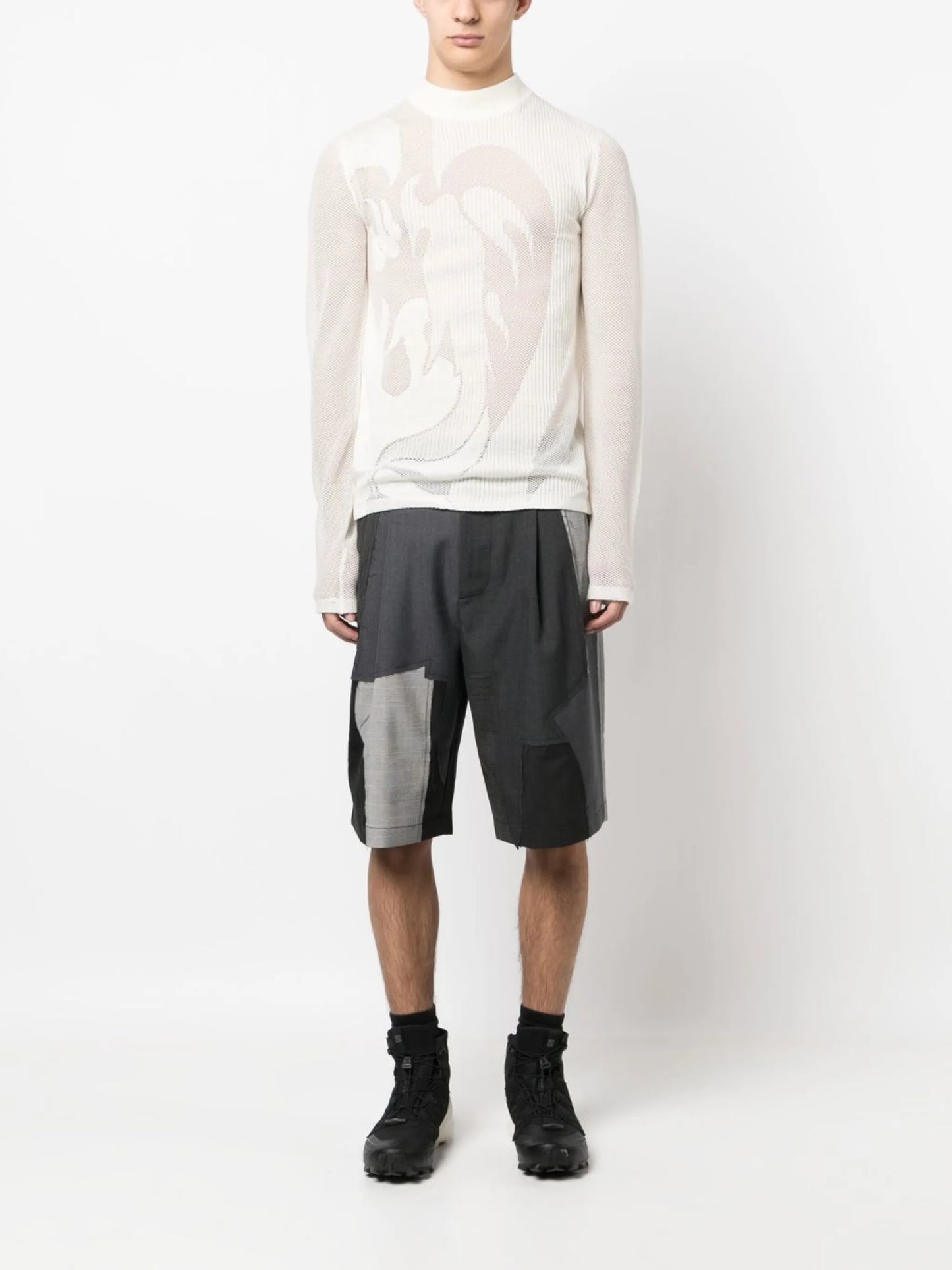 Phoenix mesh-panelled jumper