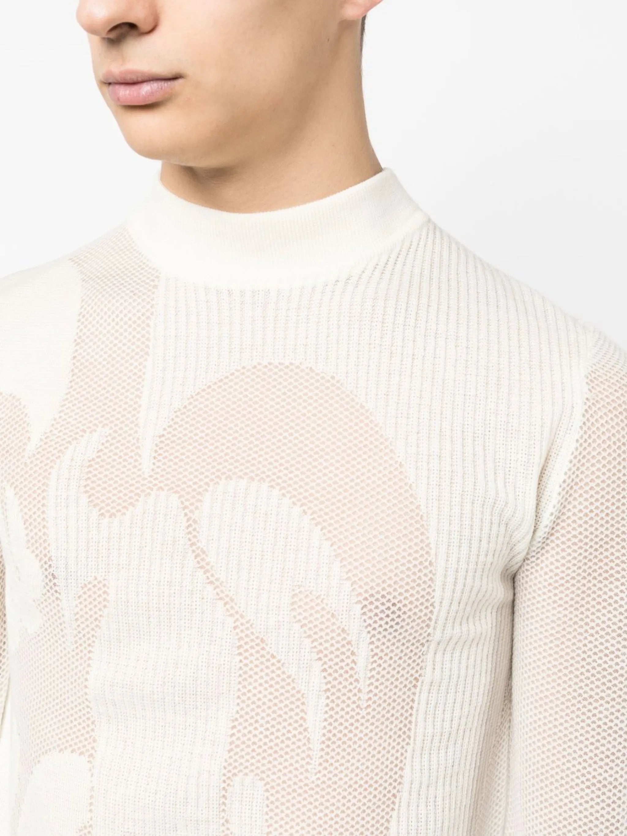 Phoenix mesh-panelled jumper
