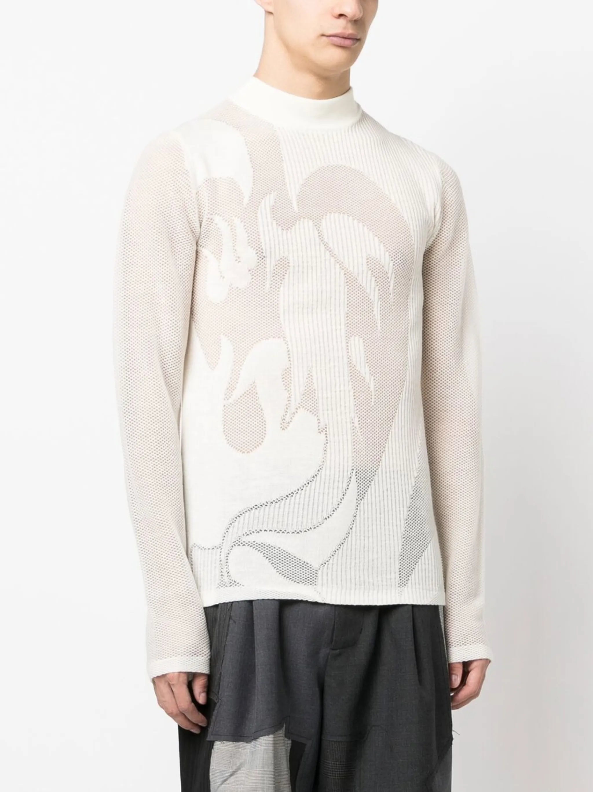 Phoenix mesh-panelled jumper