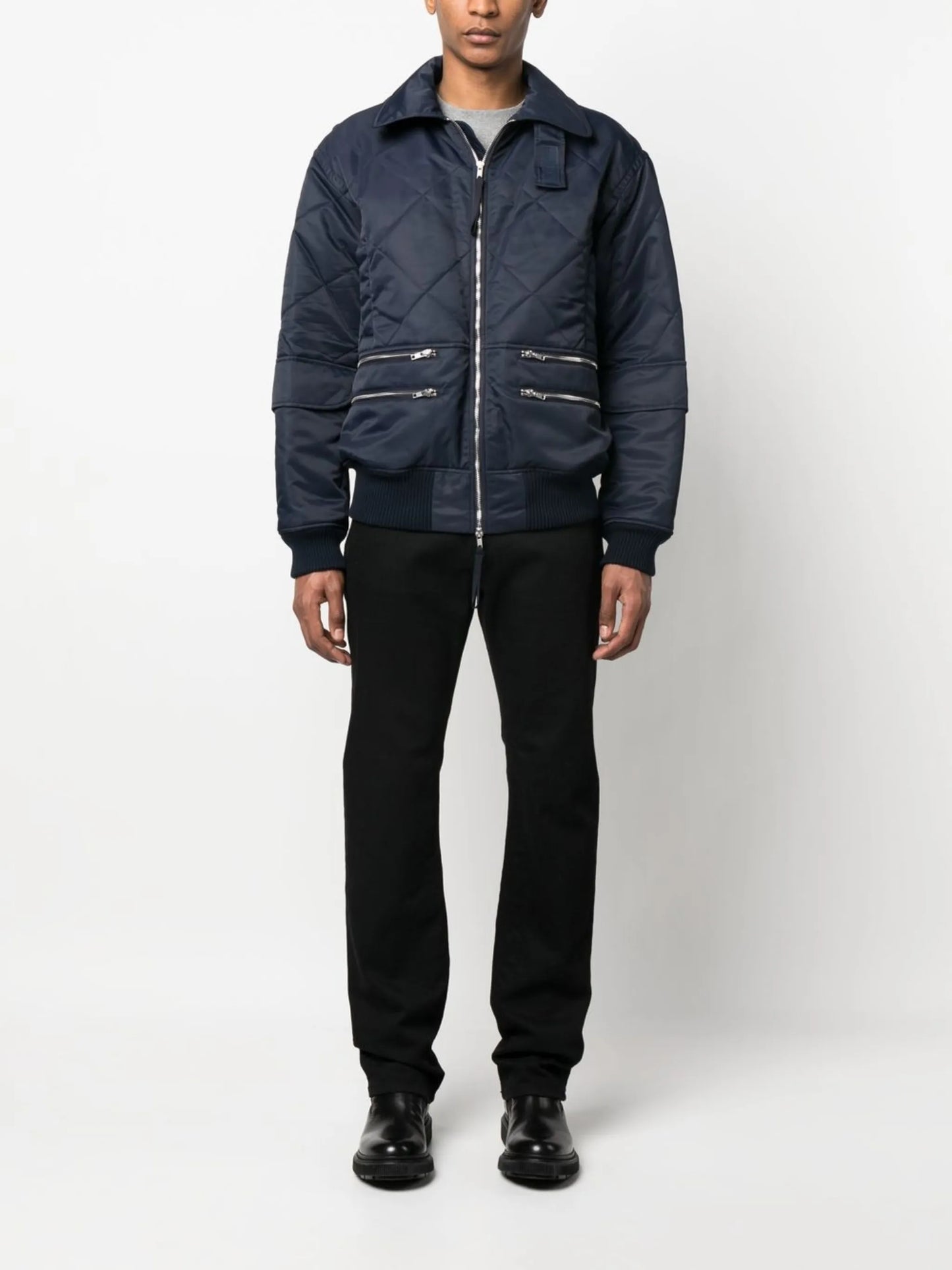 diamond-quilted jacket