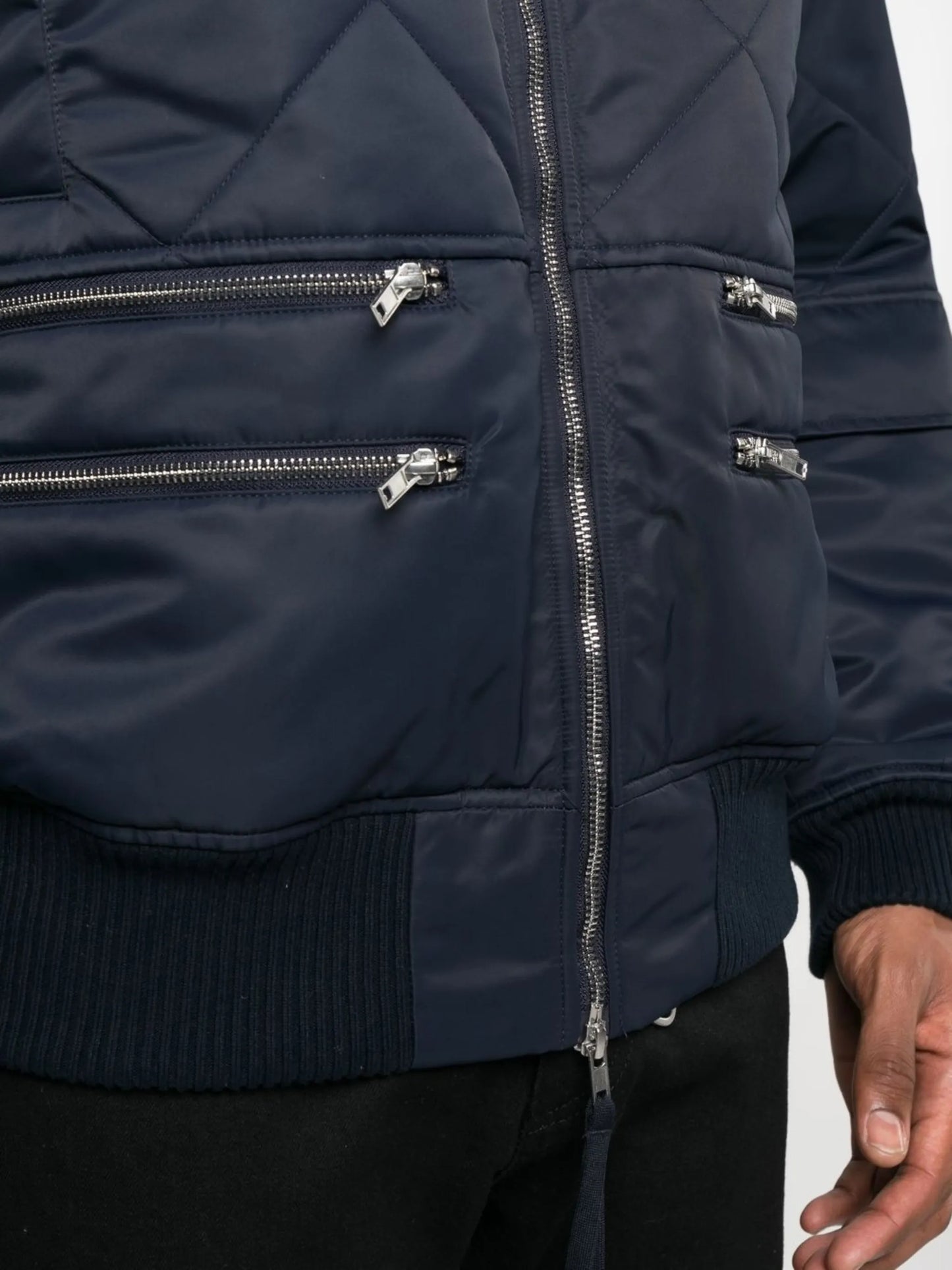 diamond-quilted jacket