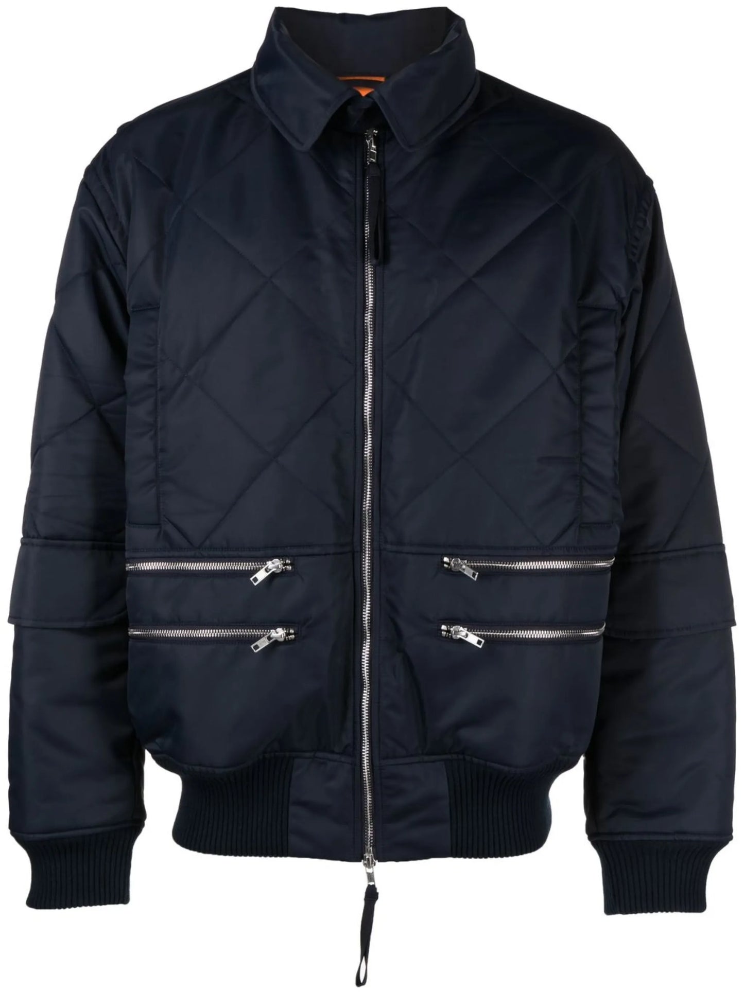 diamond-quilted jacket