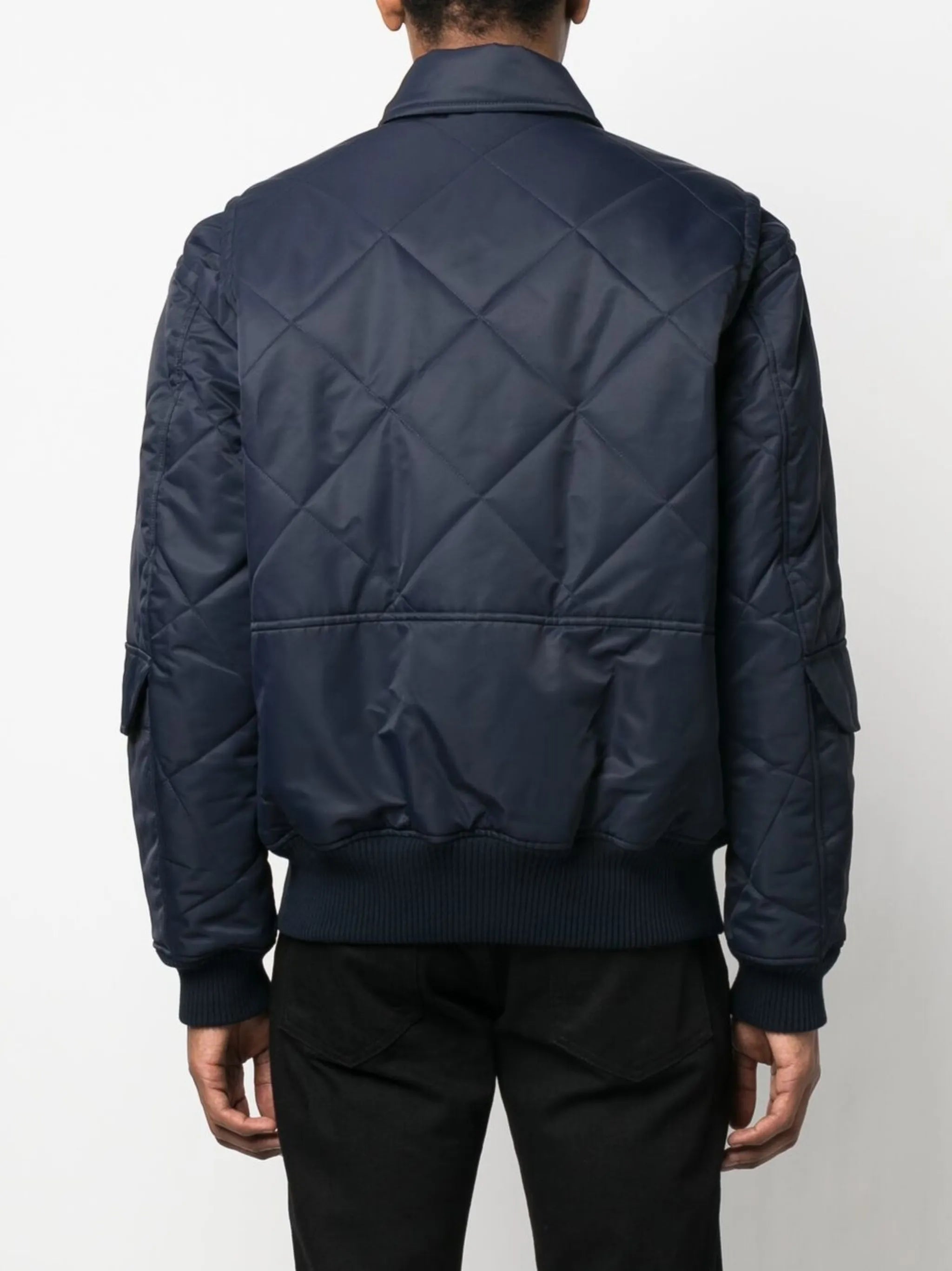 diamond-quilted jacket