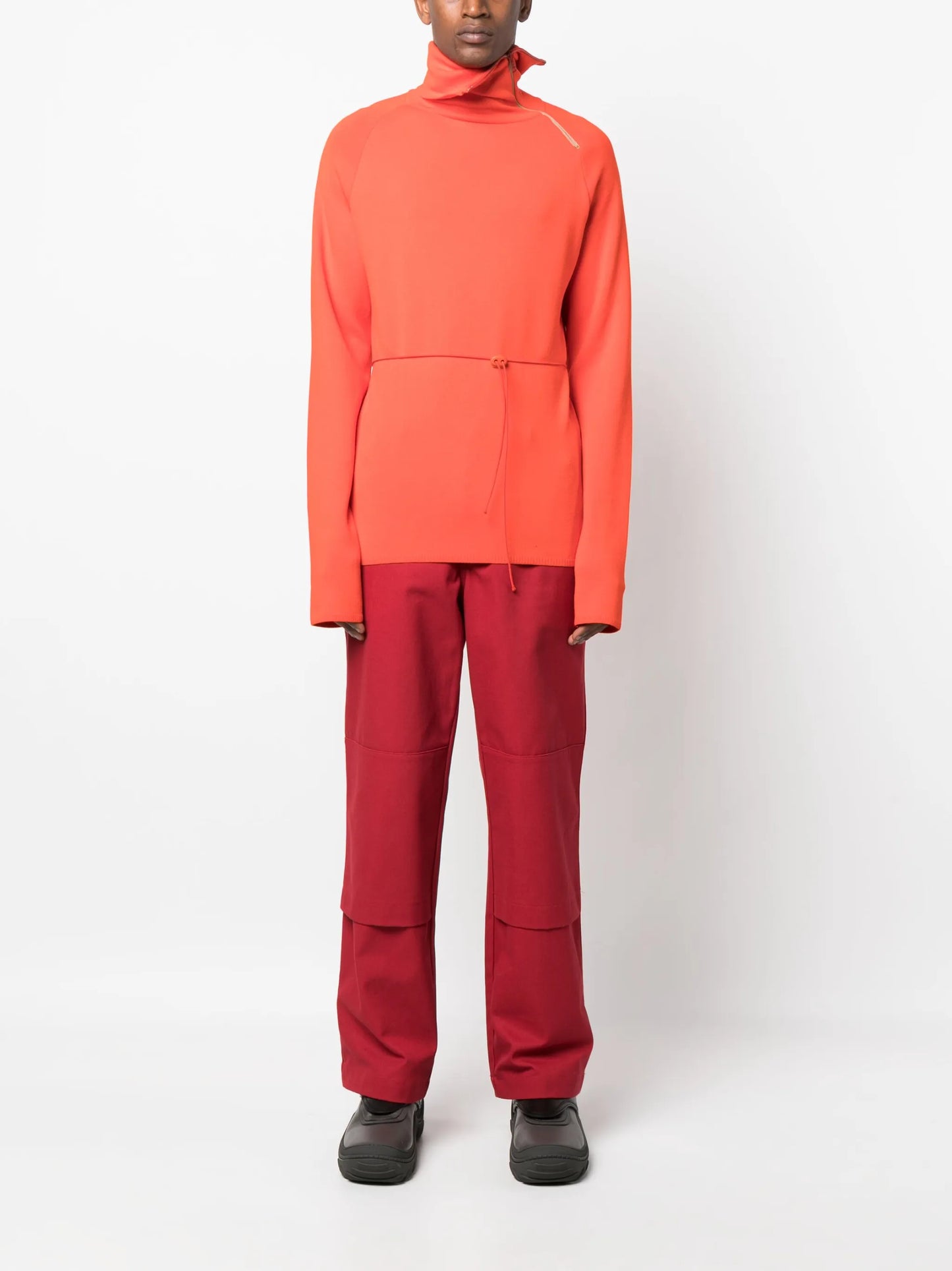 fine-knit high-neck jumper