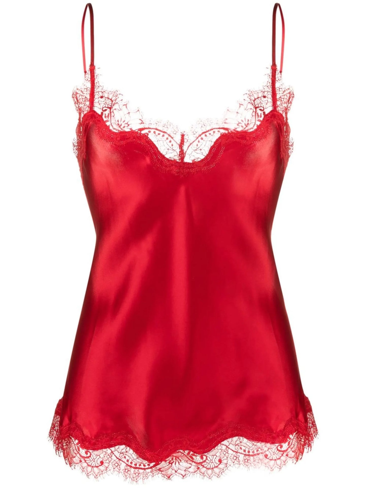 lace-trim silk camisole