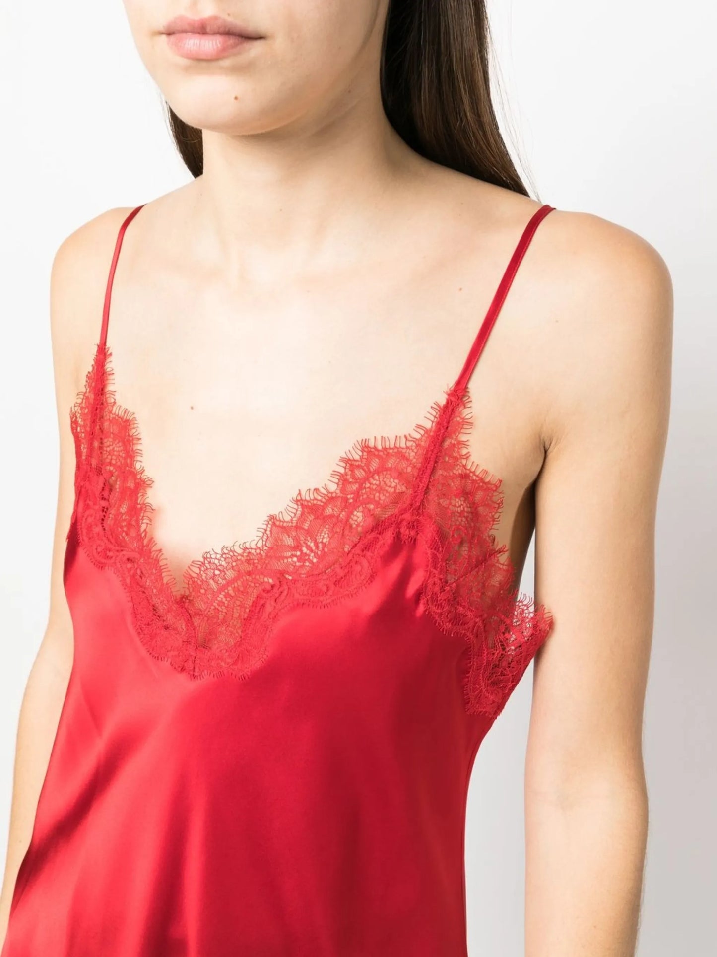 lace-trim silk camisole