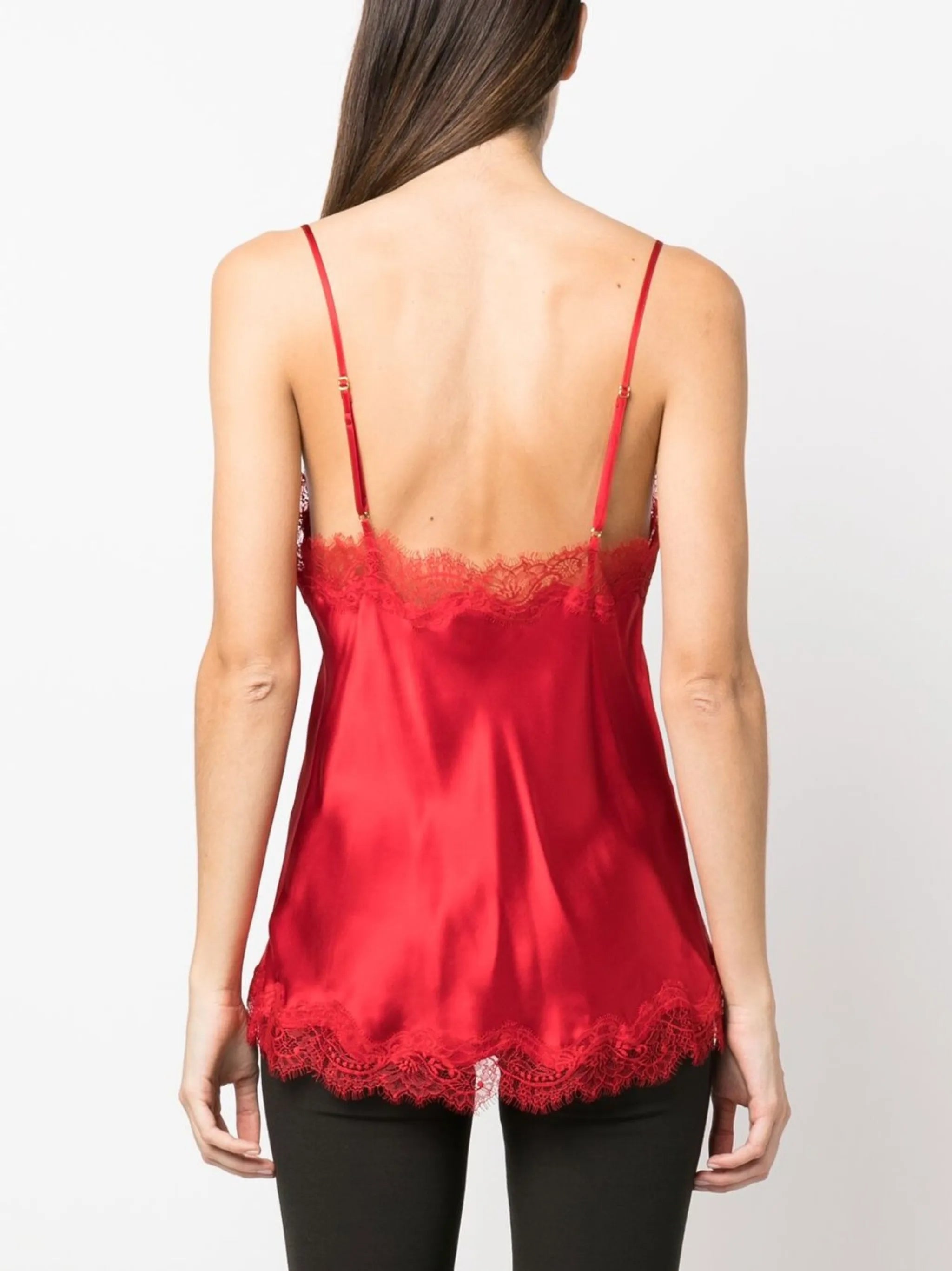 lace-trim silk camisole