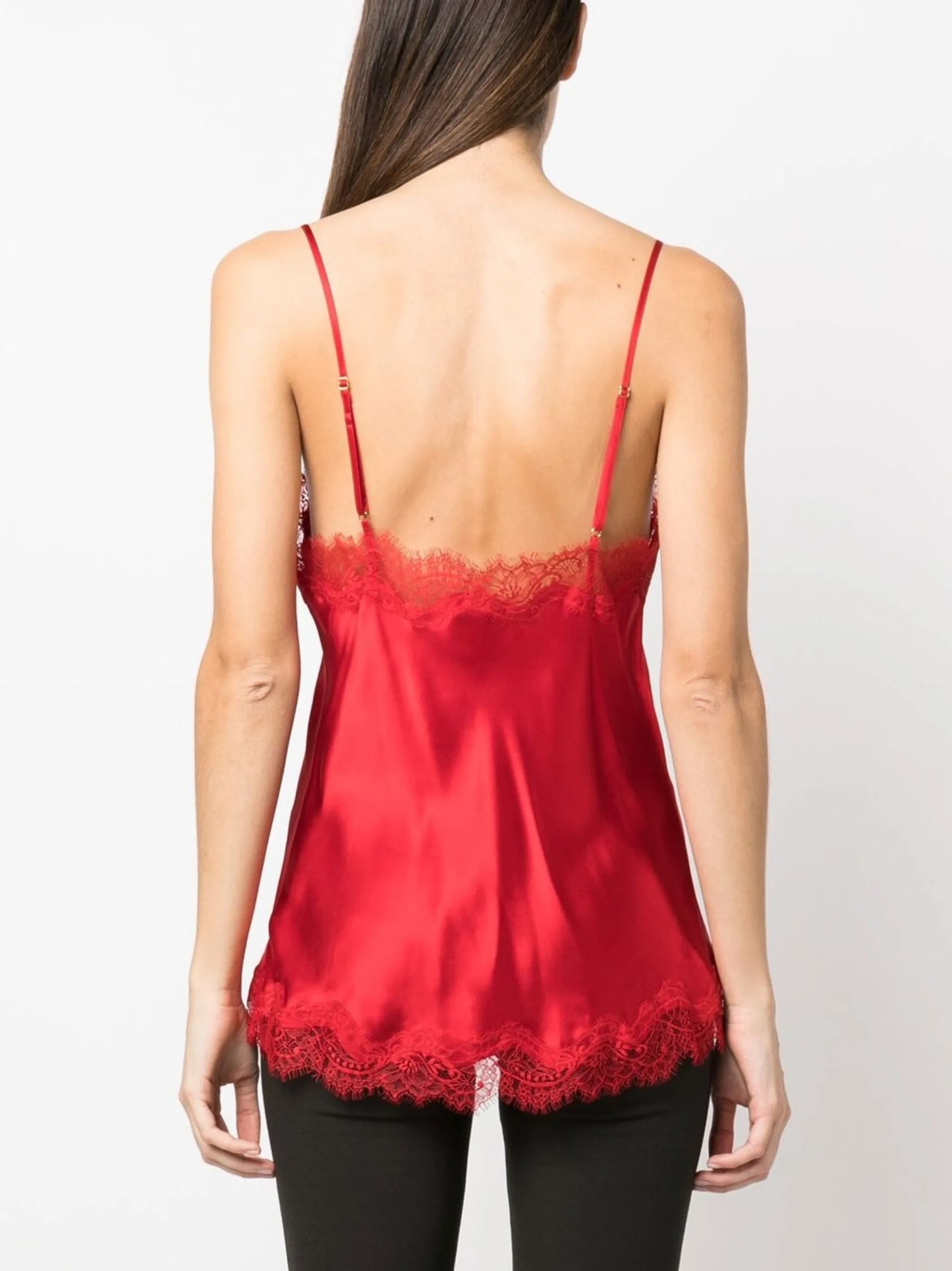 lace-trim silk camisole