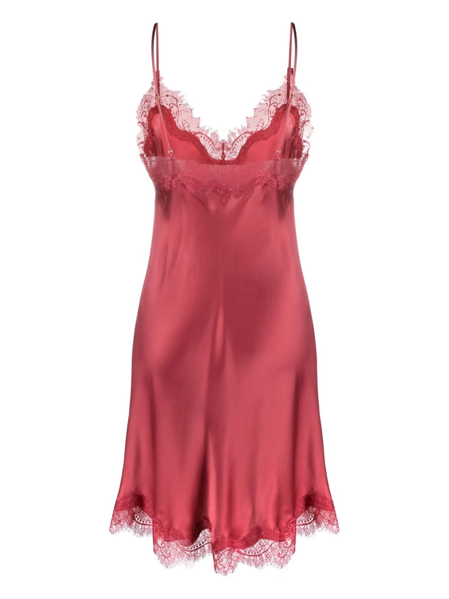 Scarlett lace-trim silk chemise