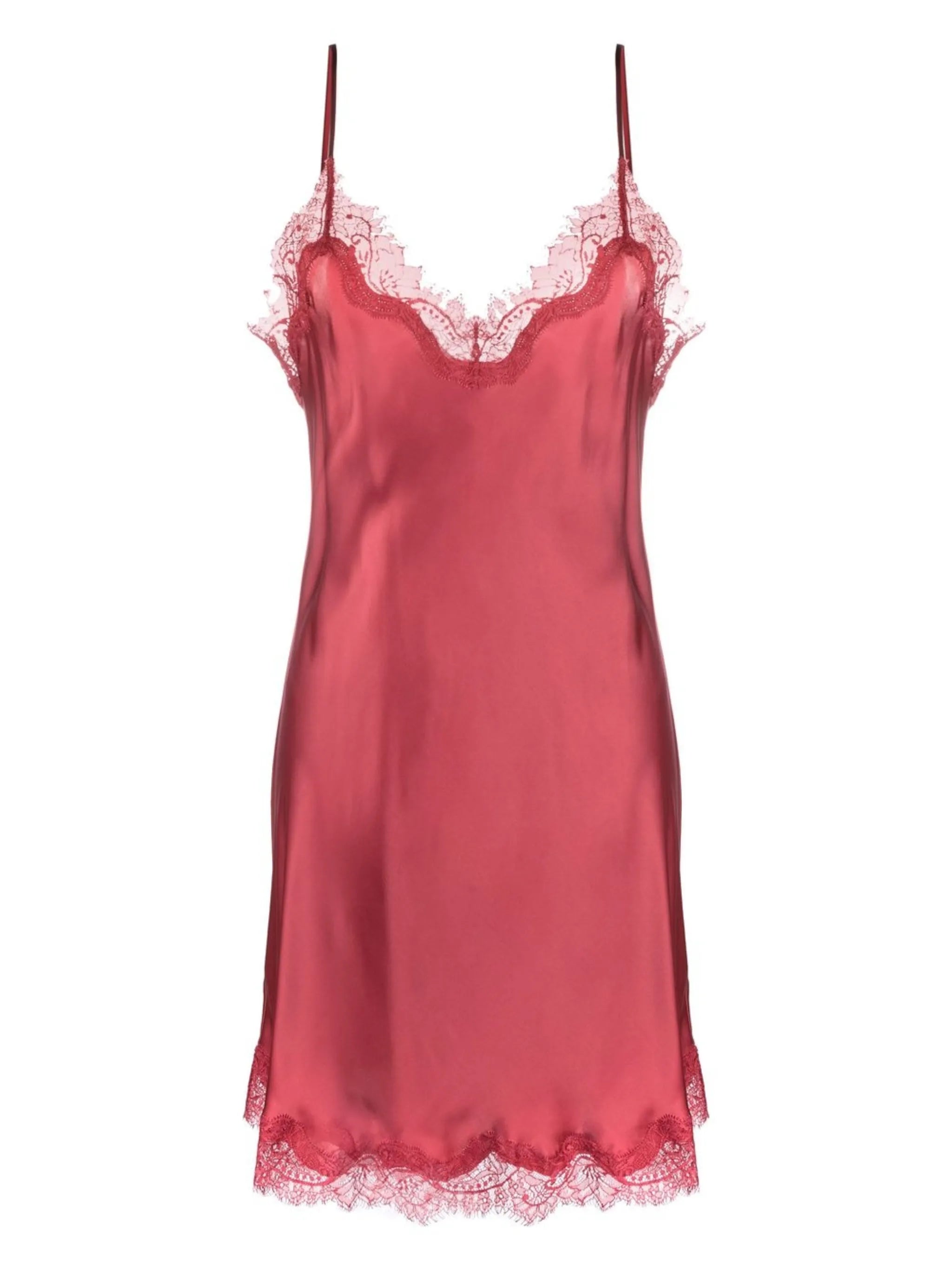 Scarlett lace-trim silk chemise