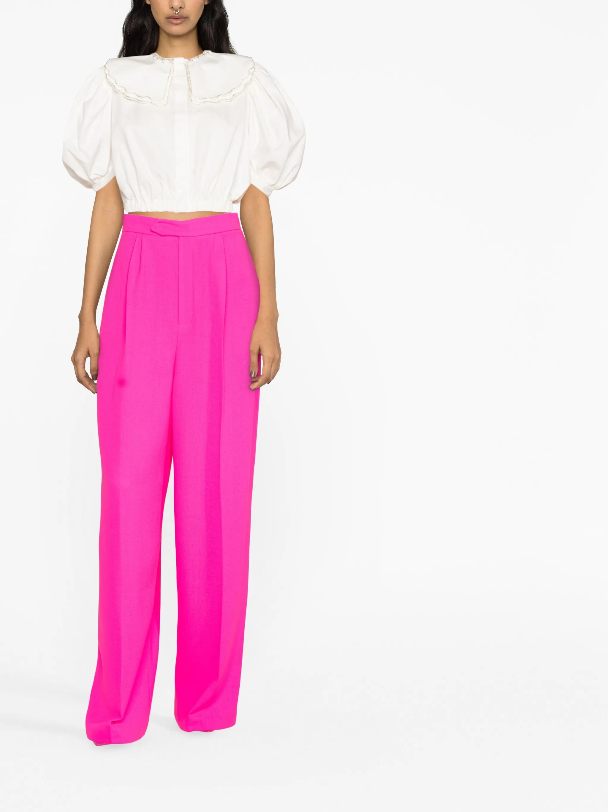 wool wide-leg trousers