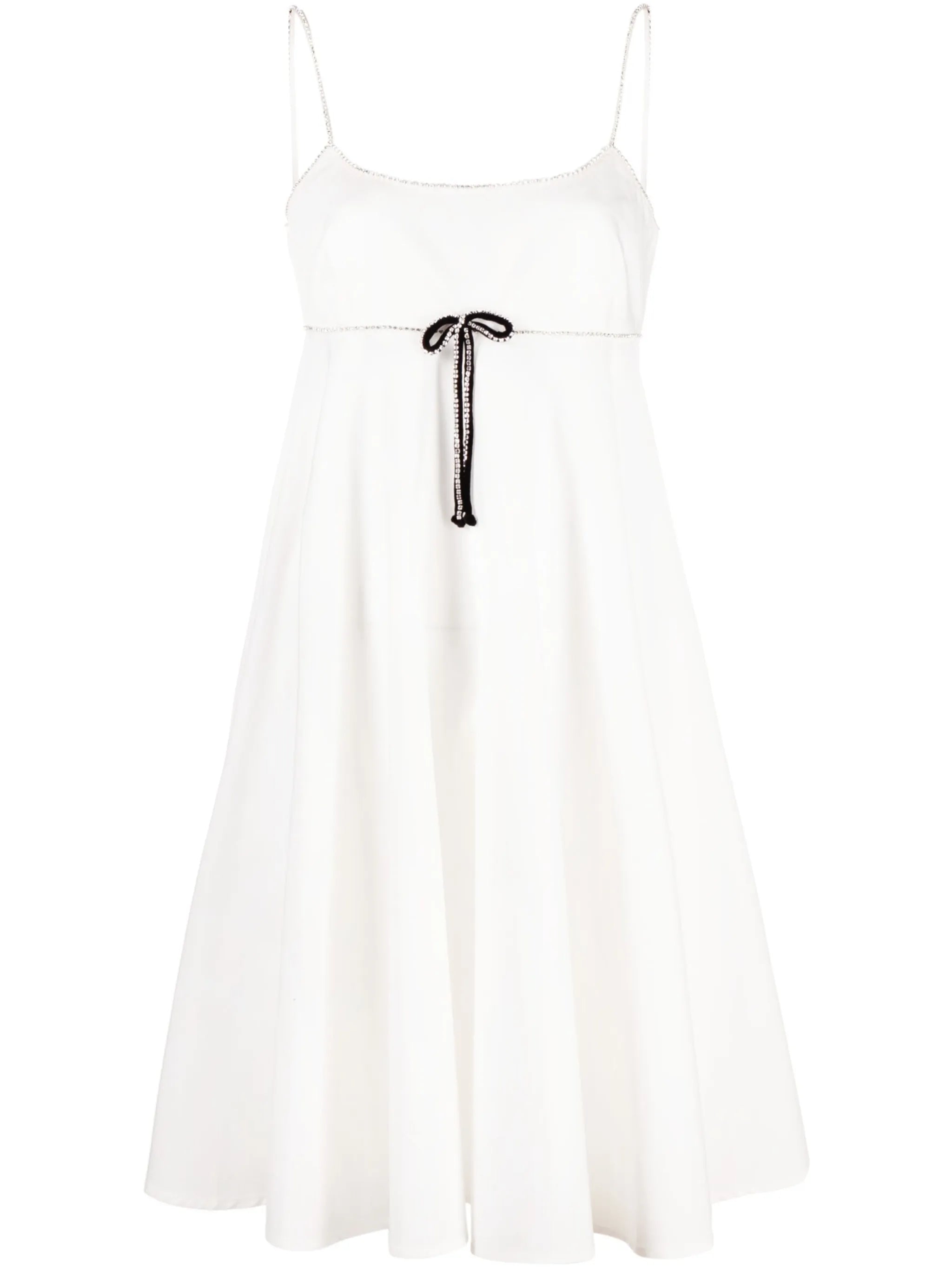 bow-detail flared minidress
