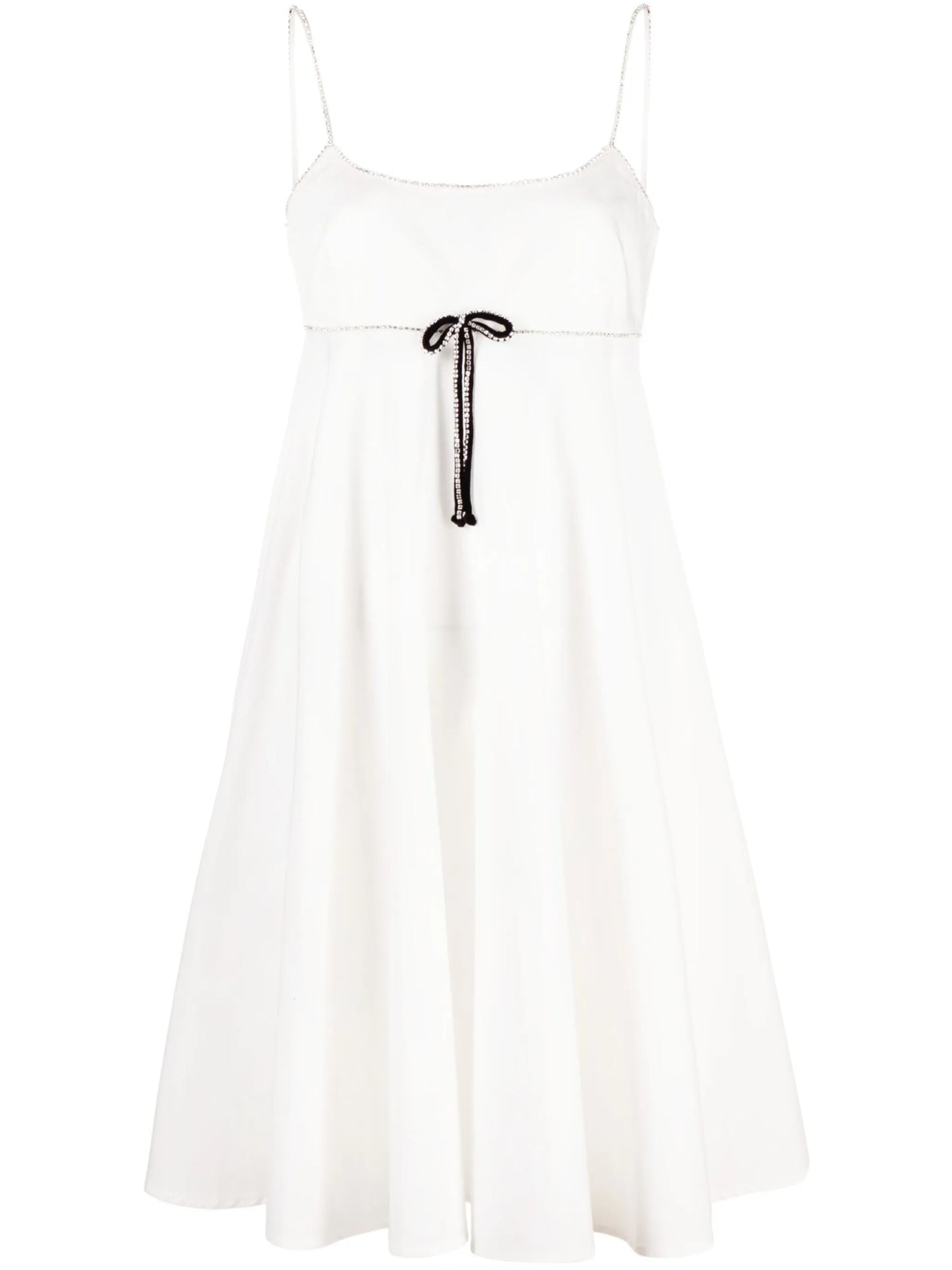bow-detail flared minidress