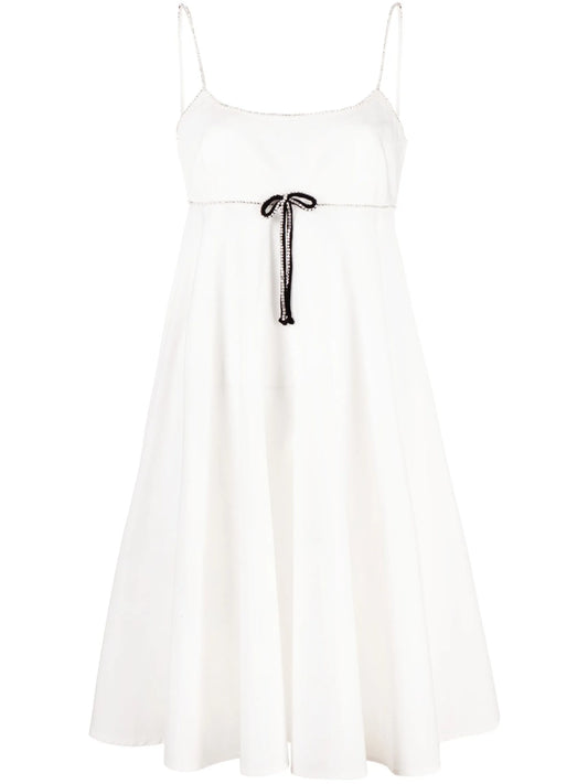 bow-detail flared minidress