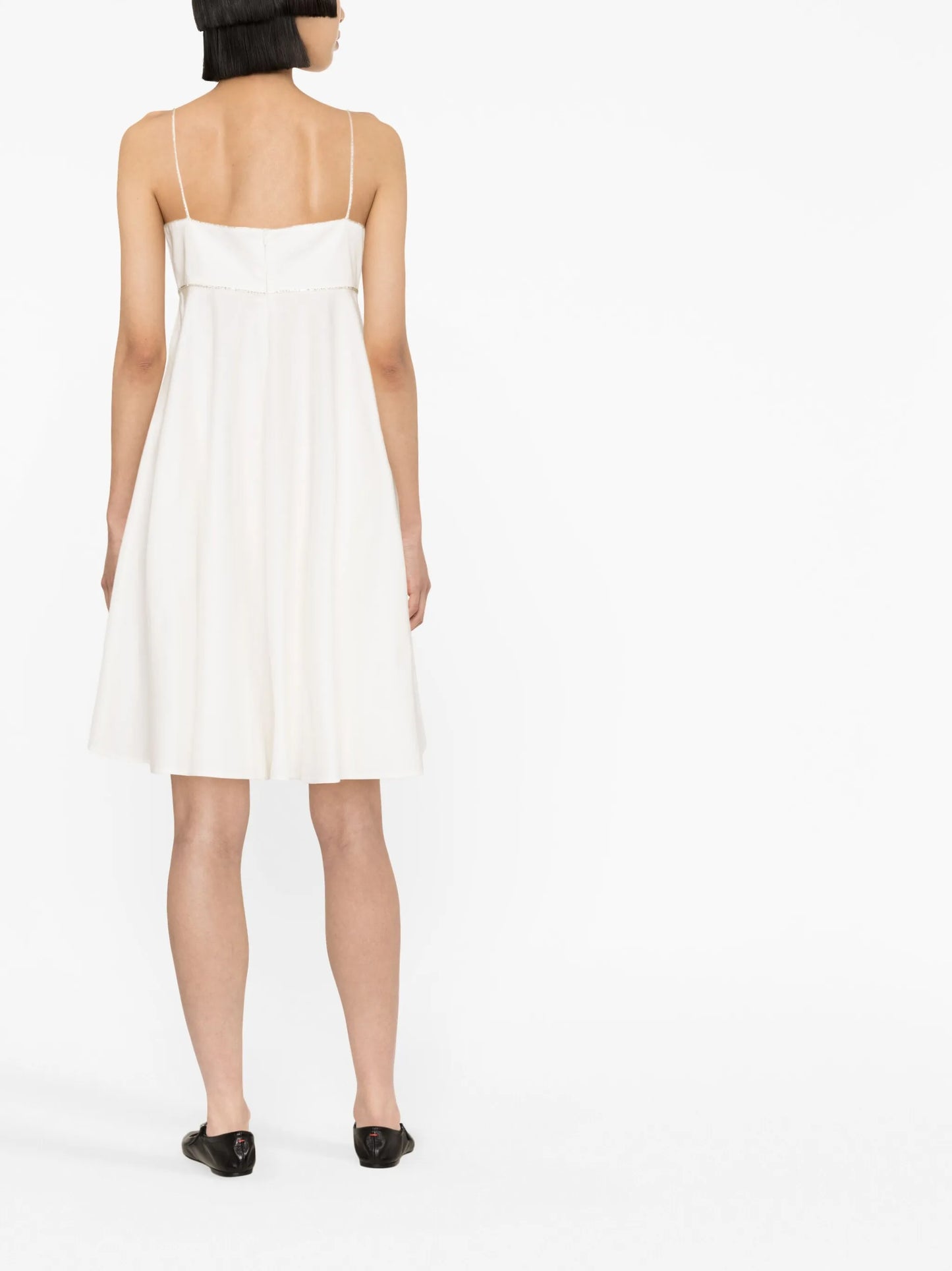 bow-detail flared minidress