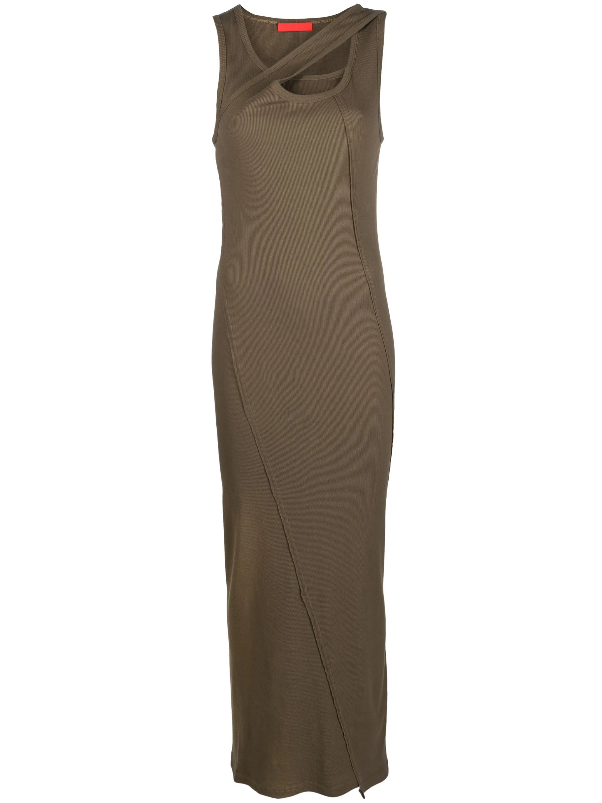 Locker ribbed-knit dress